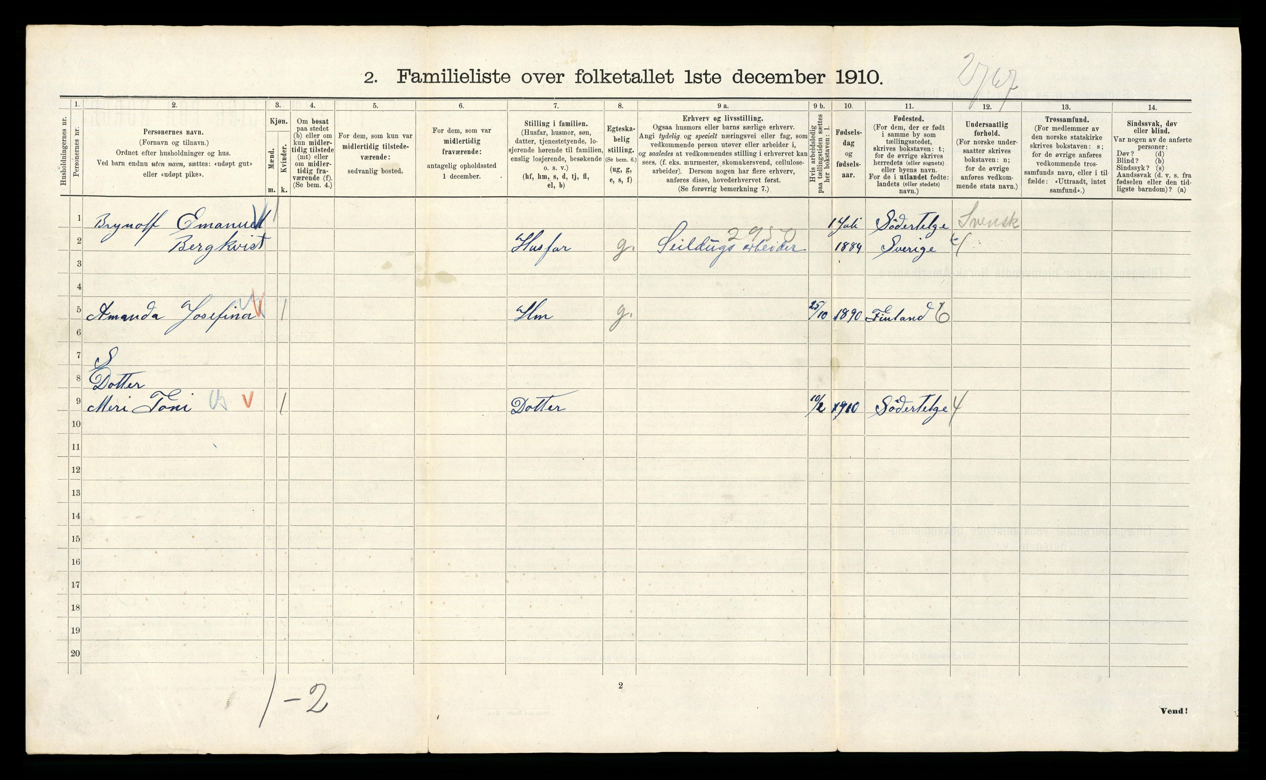 RA, 1910 census for Kristiania, 1910, p. 97549