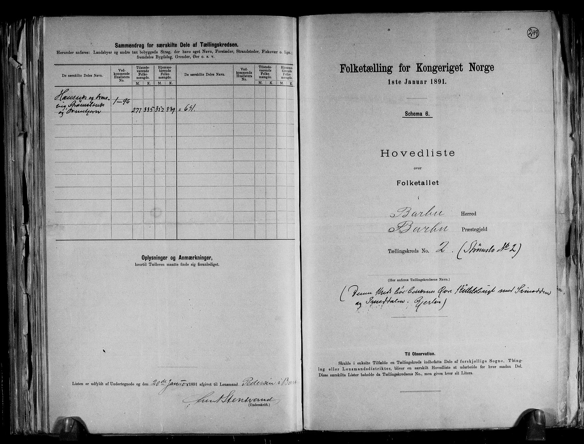 RA, 1891 census for 0990 Barbu, 1891, p. 6
