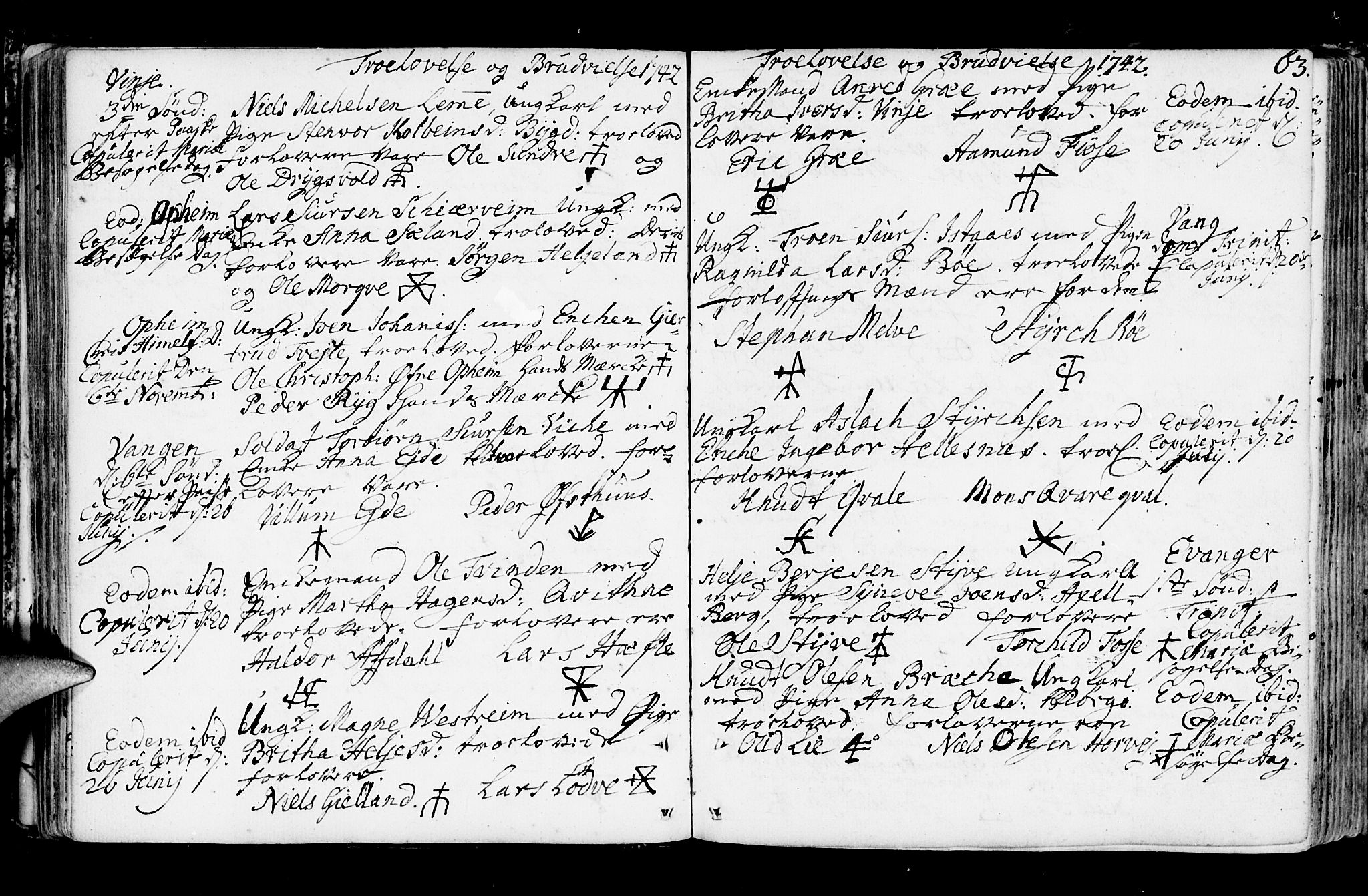 Voss sokneprestembete, AV/SAB-A-79001/H/Haa: Parish register (official) no. A 7, 1731-1773, p. 63