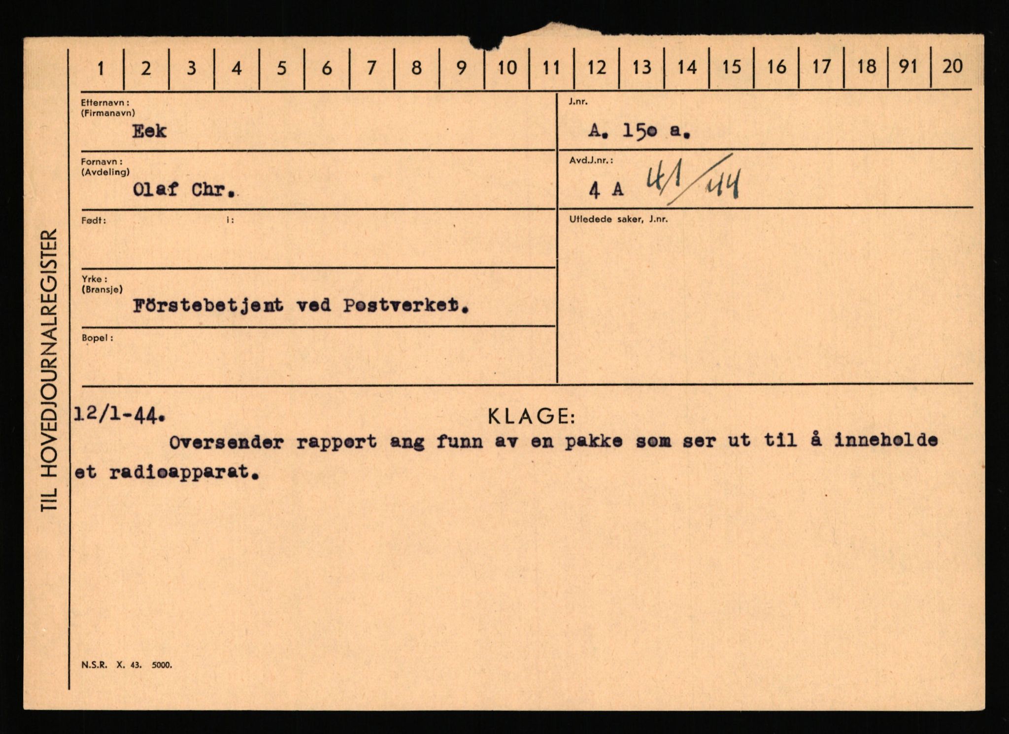 Statspolitiet - Hovedkontoret / Osloavdelingen, AV/RA-S-1329/C/Ca/L0004: Eid - funn av gjenstander	, 1943-1945, p. 335