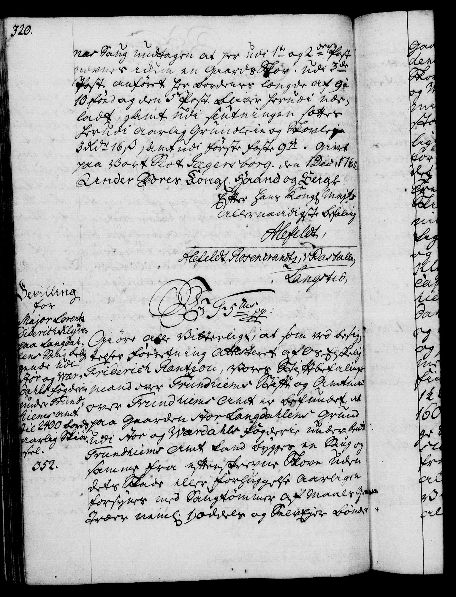 Rentekammeret, Kammerkanselliet, AV/RA-EA-3111/G/Gg/Gga/L0007: Norsk ekspedisjonsprotokoll med register (merket RK 53.7), 1759-1768, p. 320