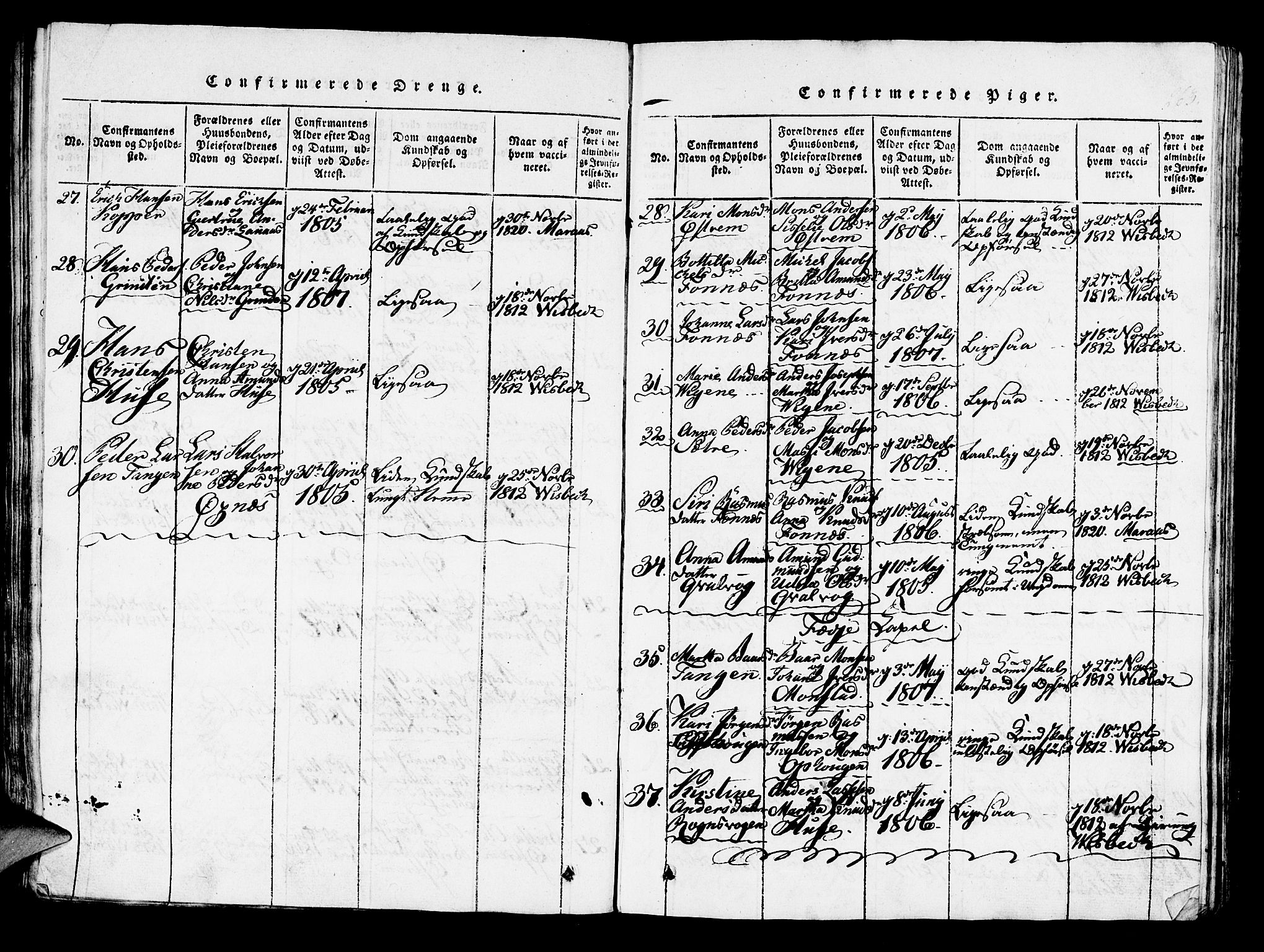 Lindås Sokneprestembete, AV/SAB-A-76701/H/Haa/Haaa/L0007: Parish register (official) no. A 7, 1816-1823, p. 263