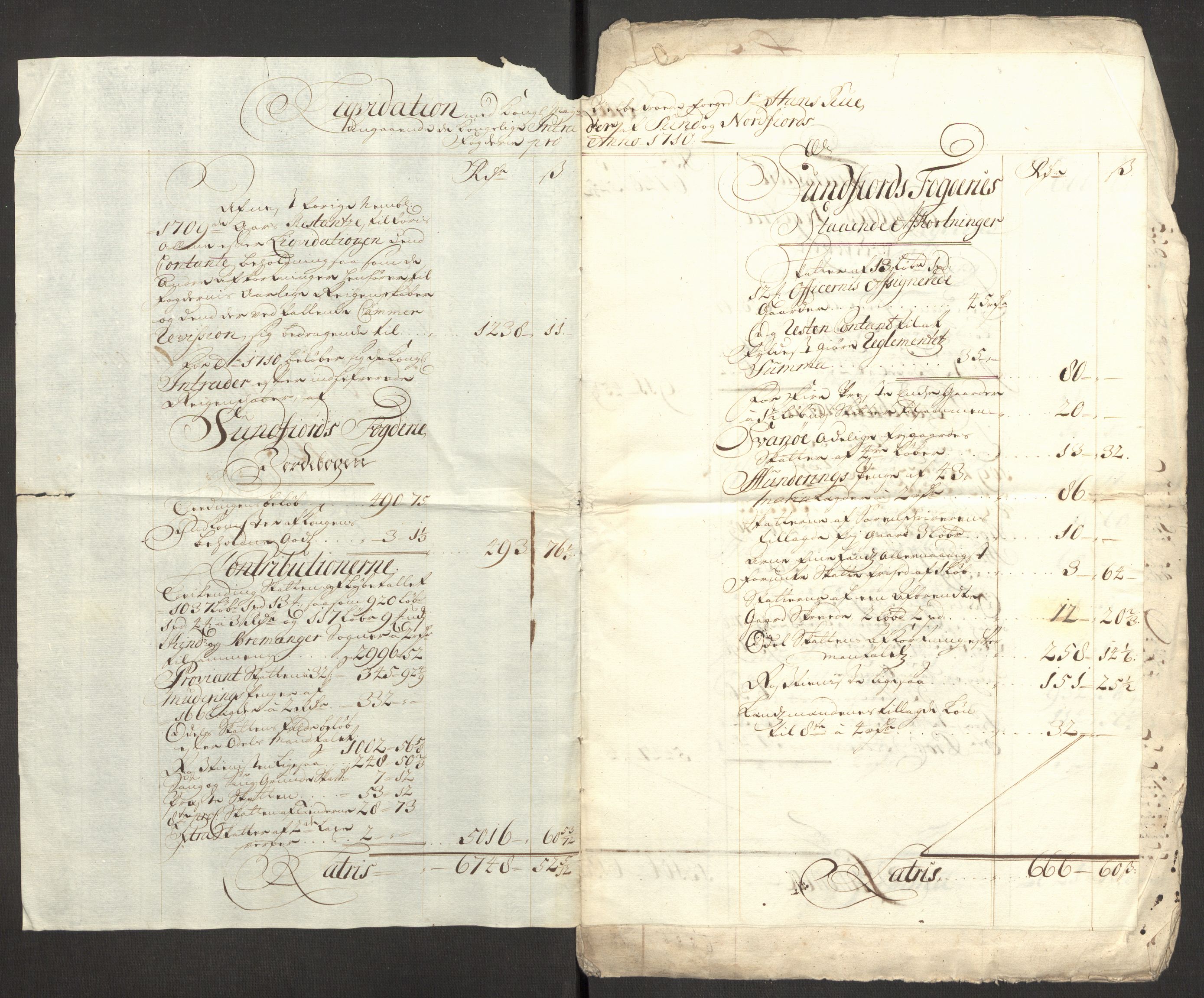Rentekammeret inntil 1814, Reviderte regnskaper, Fogderegnskap, RA/EA-4092/R53/L3433: Fogderegnskap Sunn- og Nordfjord, 1710-1711, p. 12