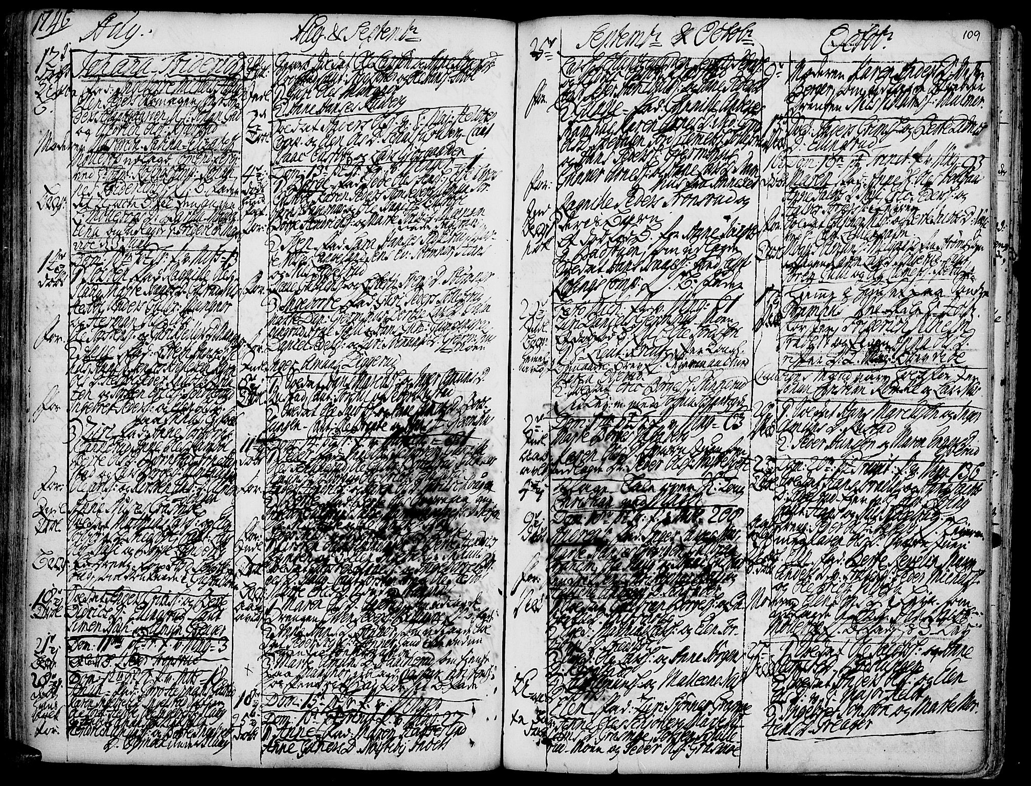 Vinger prestekontor, SAH/PREST-024/H/Ha/Haa/L0002: Parish register (official) no. 2, 1730-1751, p. 109