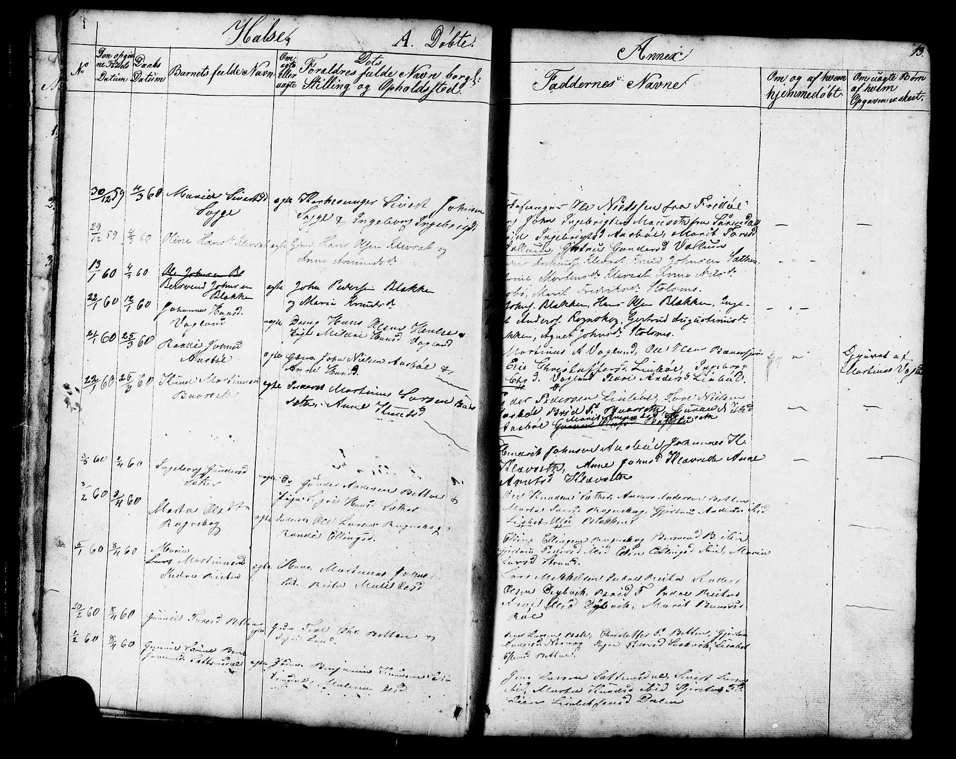 Ministerialprotokoller, klokkerbøker og fødselsregistre - Møre og Romsdal, AV/SAT-A-1454/576/L0890: Parish register (copy) no. 576C01, 1837-1908, p. 13