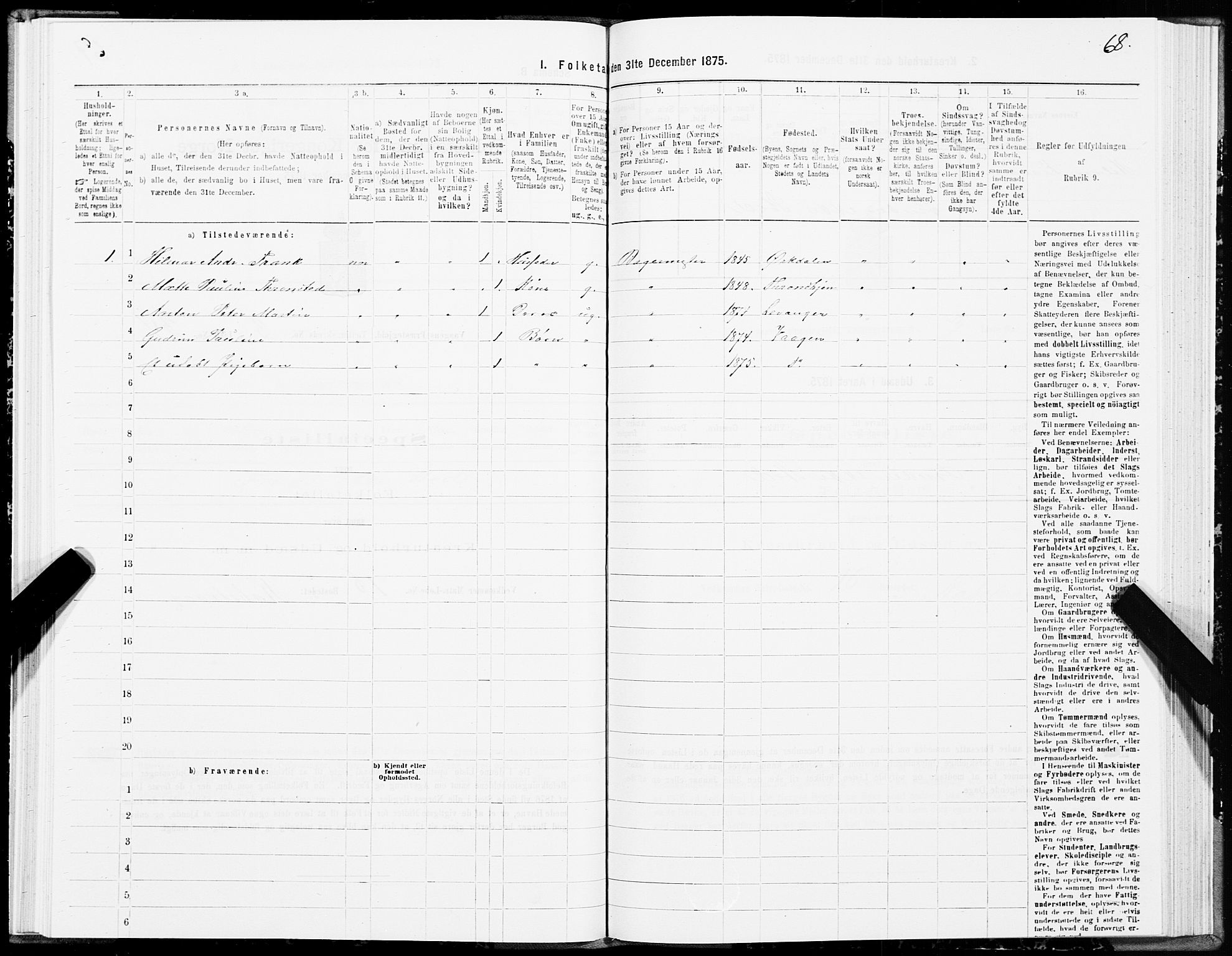 SAT, 1875 census for 1865P Vågan, 1875, p. 2068