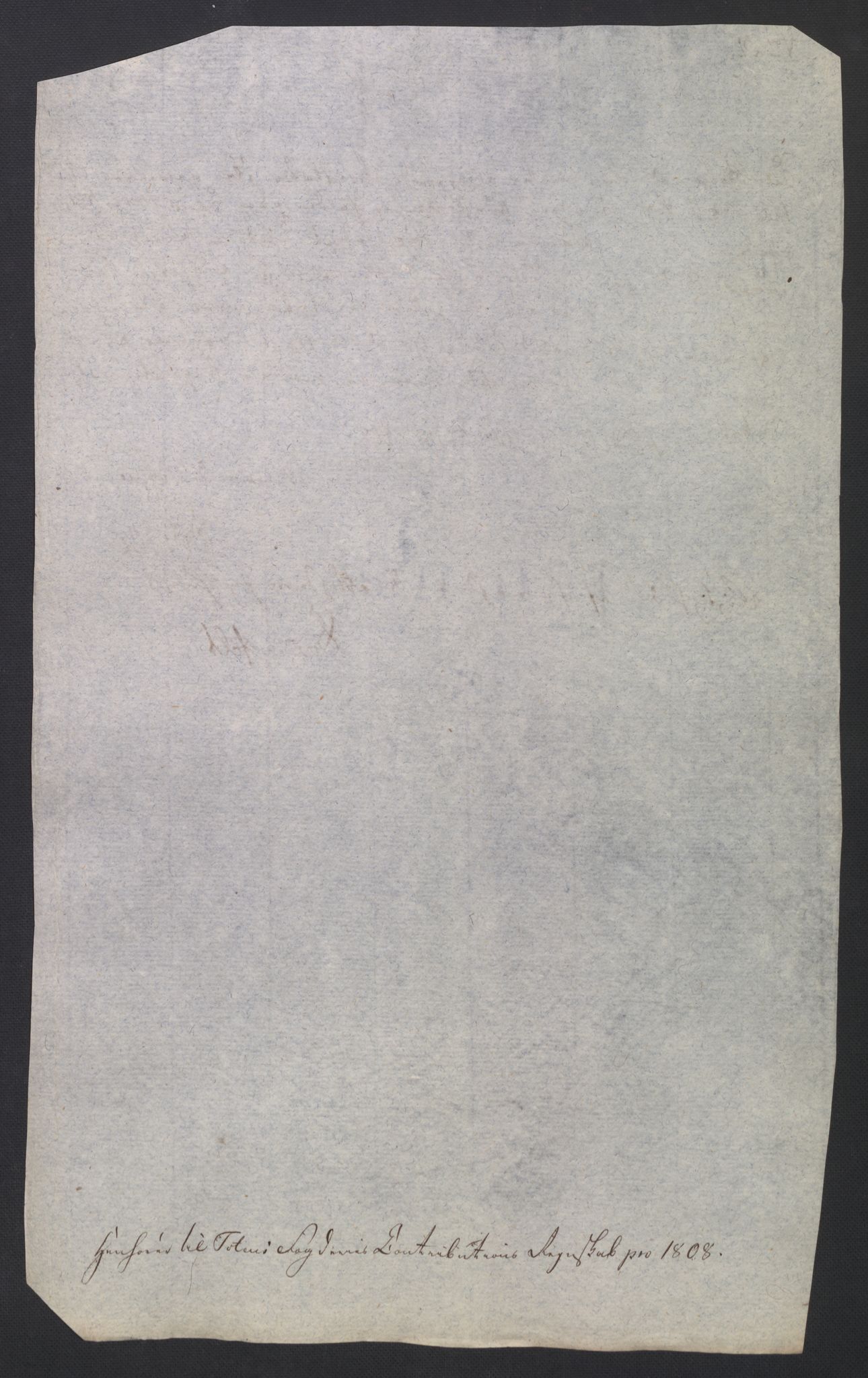 Rentekammeret inntil 1814, Reviderte regnskaper, Fogderegnskap, RA/EA-4092/R19/L1396: Fogderegnskap Toten, Hadeland og Vardal, 1808, p. 191