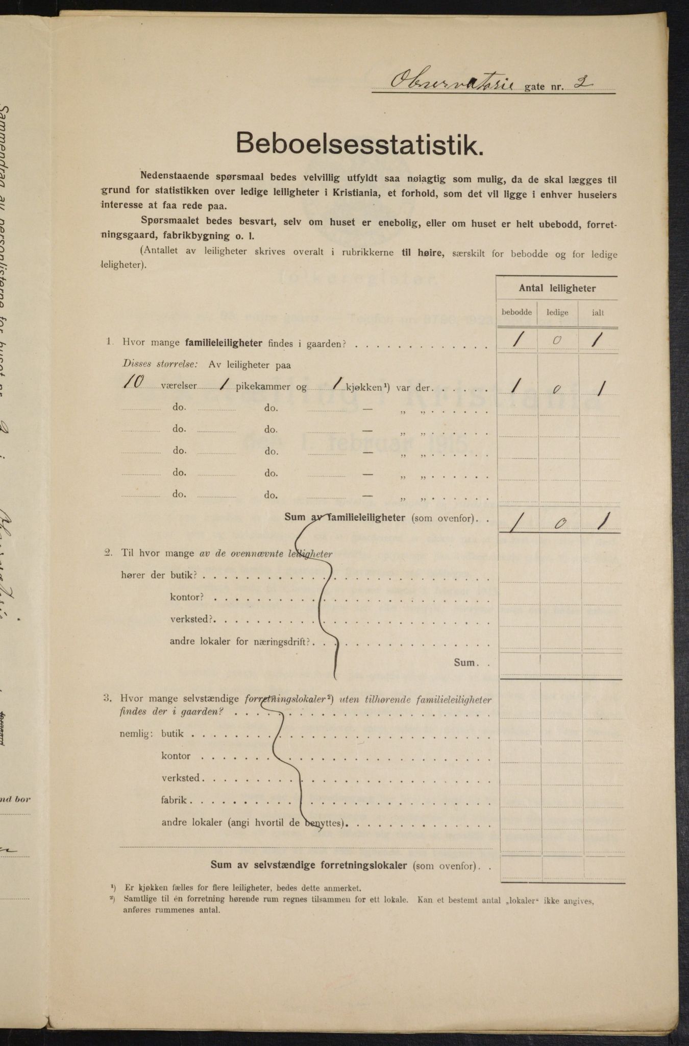 OBA, Municipal Census 1915 for Kristiania, 1915, p. 73543