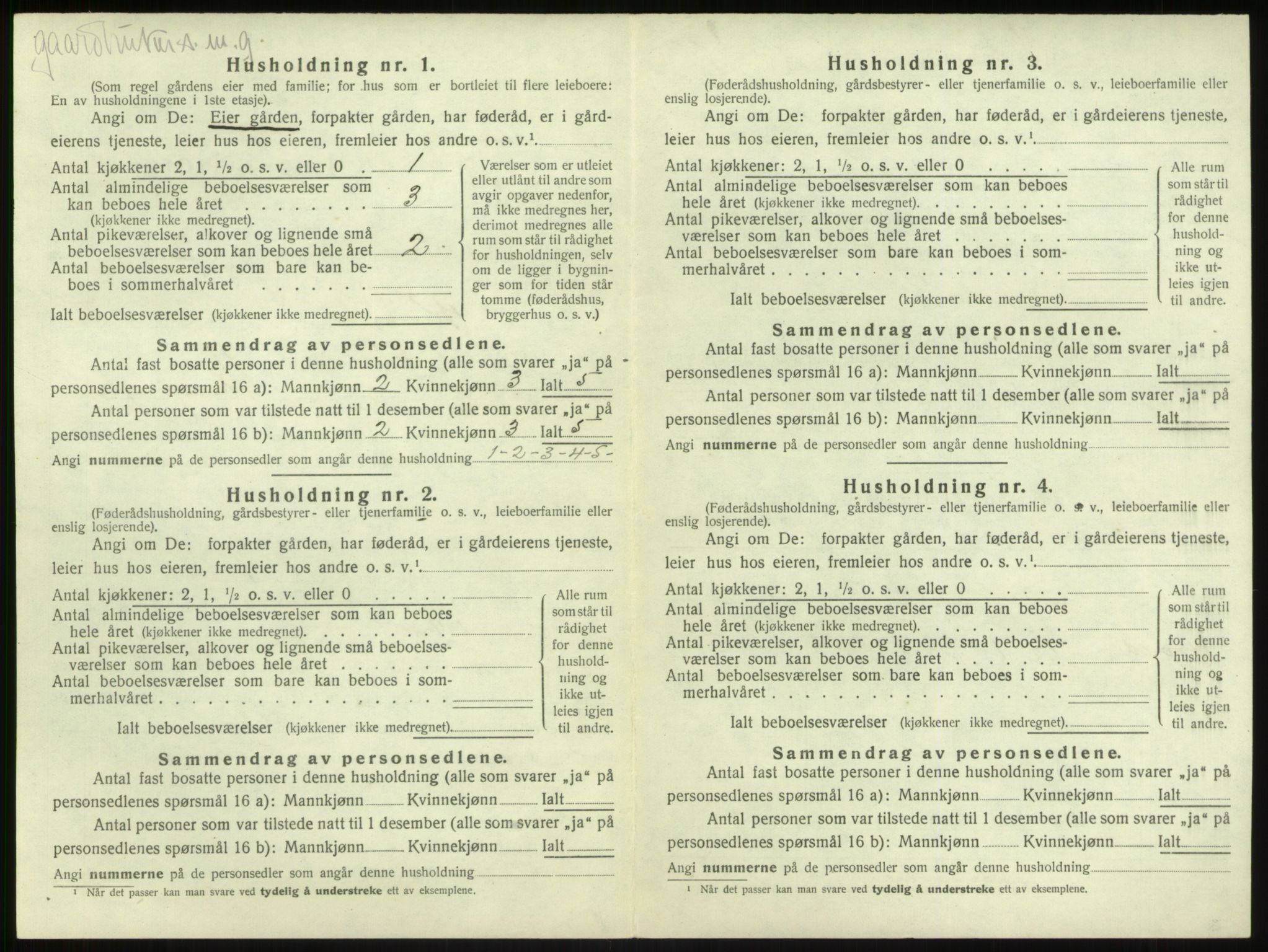 SAB, 1920 census for Kyrkjebø, 1920, p. 492