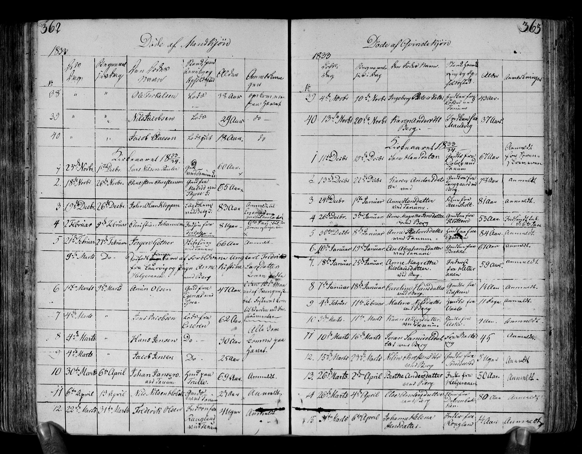 Brunlanes kirkebøker, AV/SAKO-A-342/F/Fa/L0002: Parish register (official) no. I 2, 1802-1834, p. 362-363