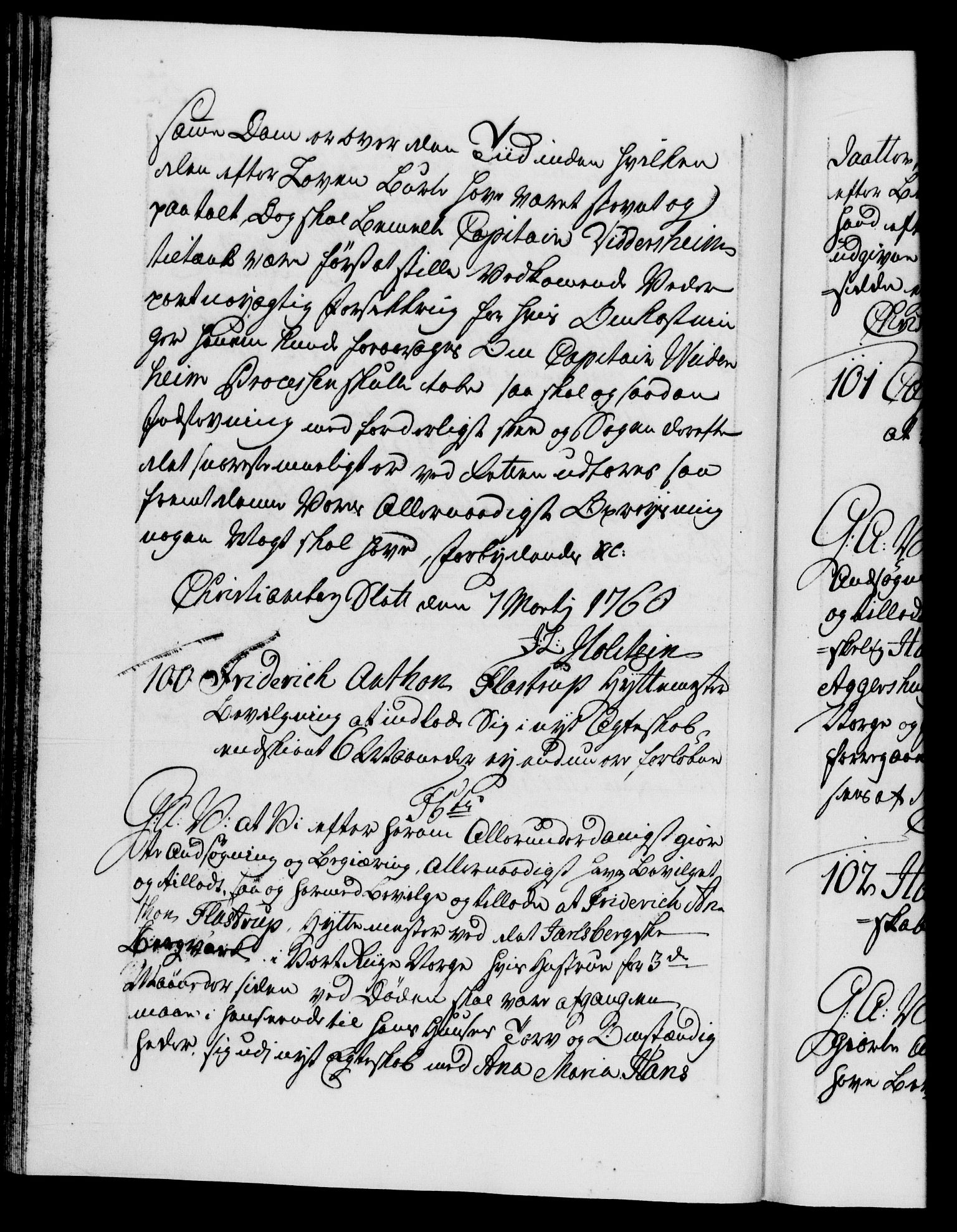 Danske Kanselli 1572-1799, AV/RA-EA-3023/F/Fc/Fca/Fcaa/L0041: Norske registre, 1760-1762, p. 52b