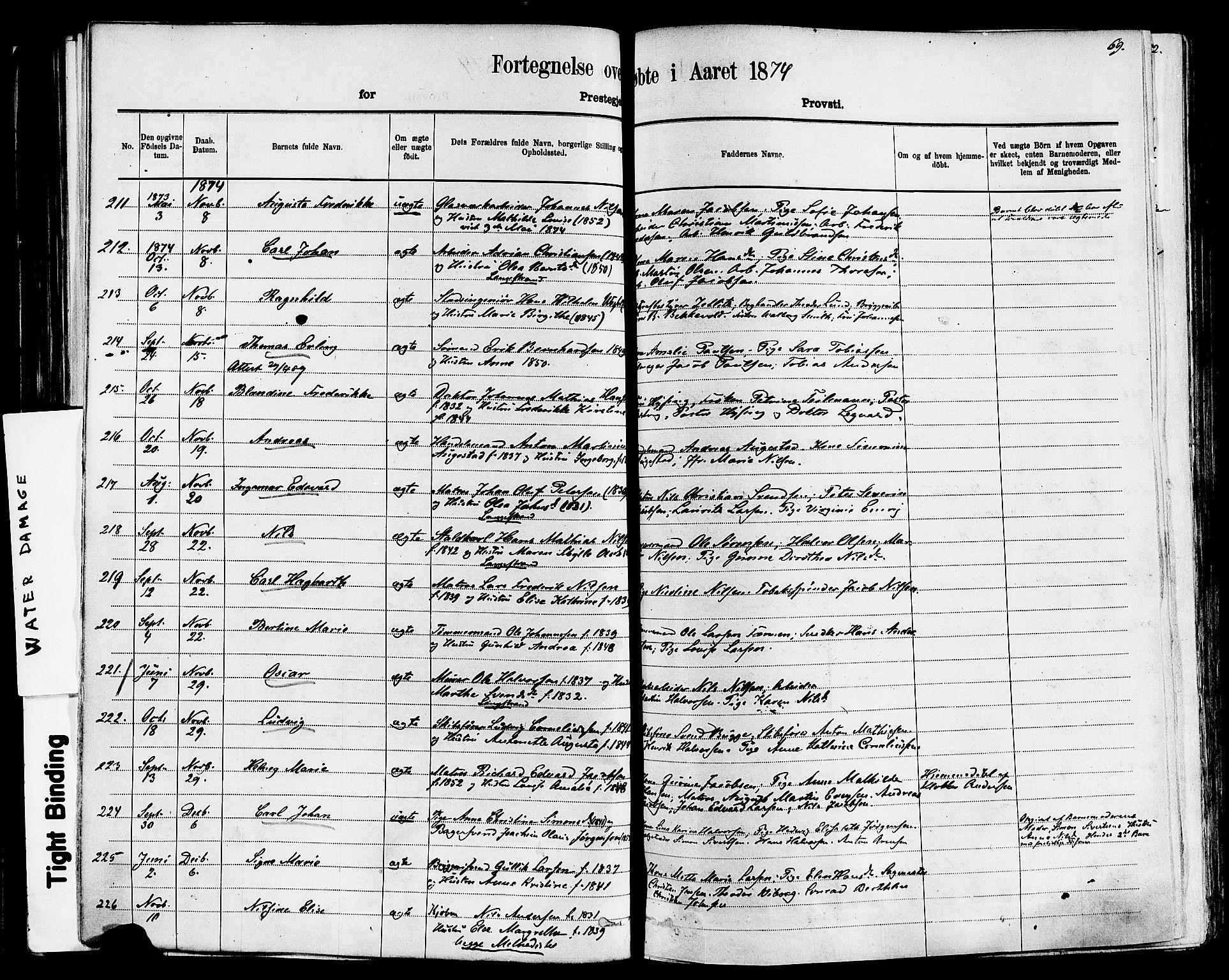 Larvik kirkebøker, AV/SAKO-A-352/F/Fa/L0006: Parish register (official) no. I 6, 1871-1883, p. 69