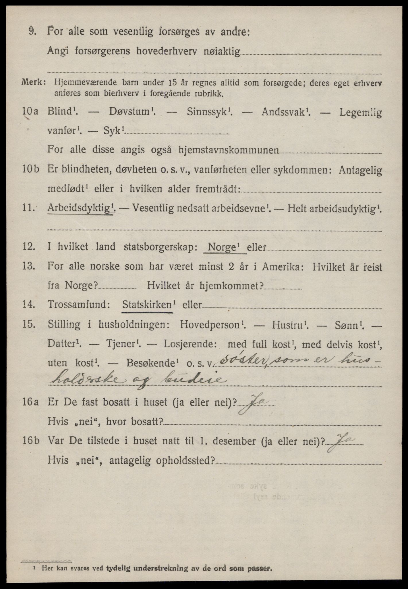 SAT, 1920 census for Hen, 1920, p. 481