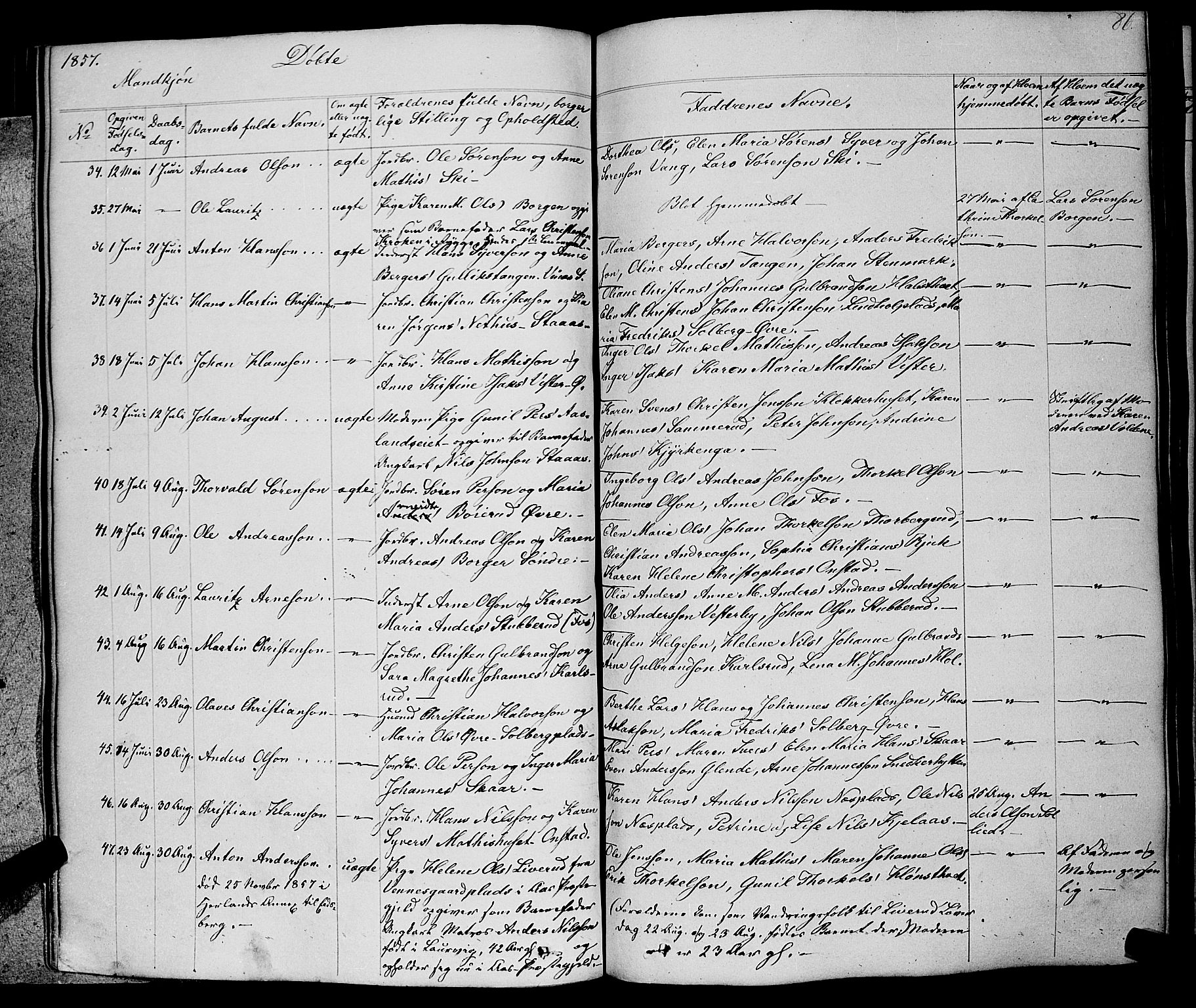 Skiptvet prestekontor Kirkebøker, AV/SAO-A-20009/F/Fa/L0006: Parish register (official) no. 6, 1839-1860, p. 86