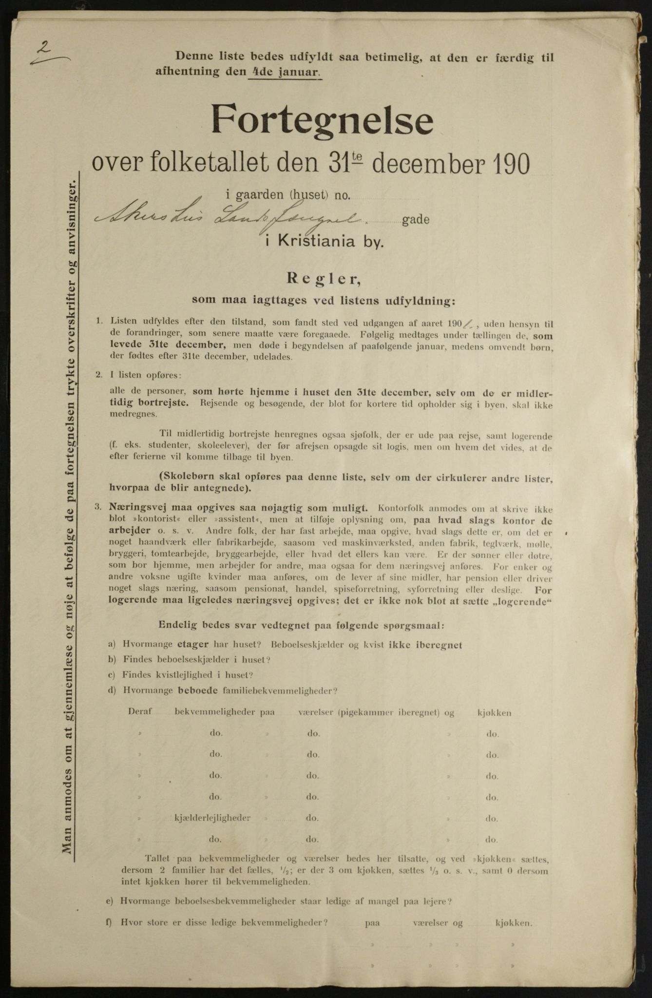 OBA, Municipal Census 1901 for Kristiania, 1901, p. 156