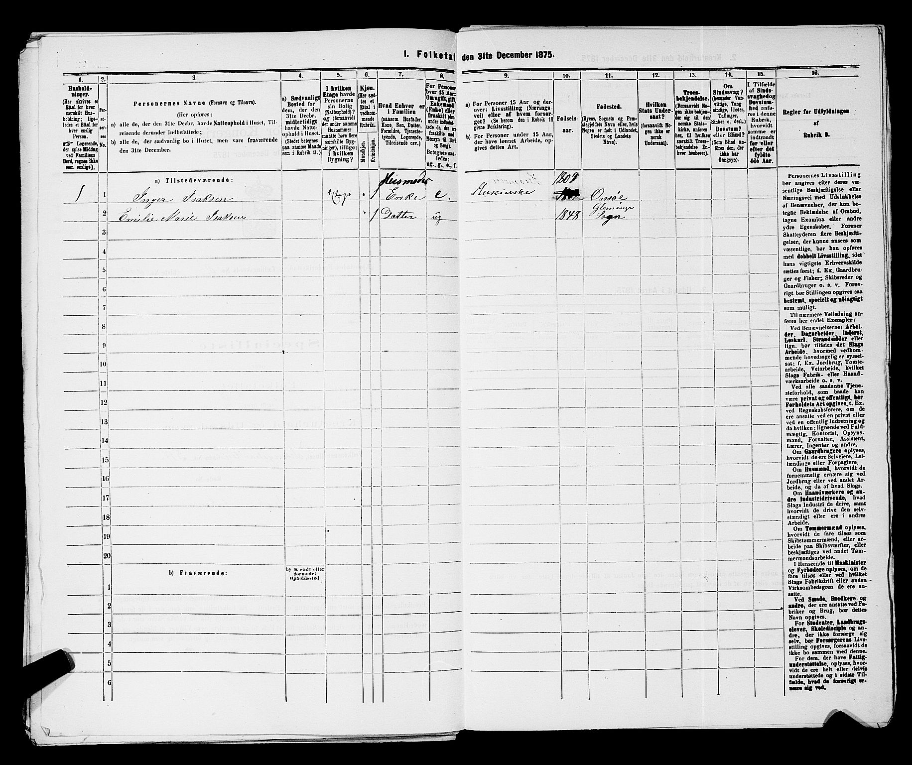 RA, 1875 census for 0103B Fredrikstad/Fredrikstad, 1875, p. 1517