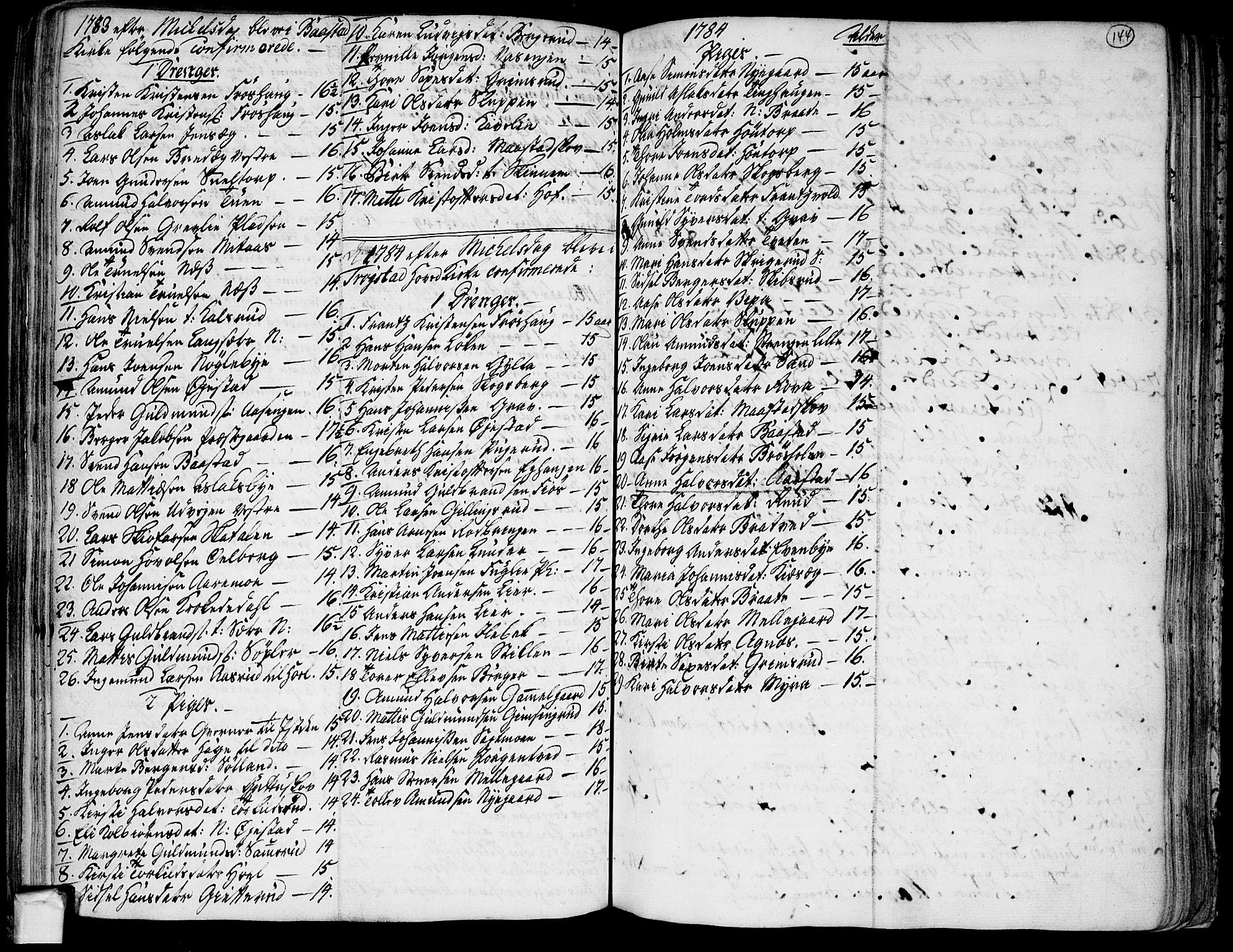 Trøgstad prestekontor Kirkebøker, SAO/A-10925/F/Fa/L0004: Parish register (official) no. I 4, 1750-1784, p. 144