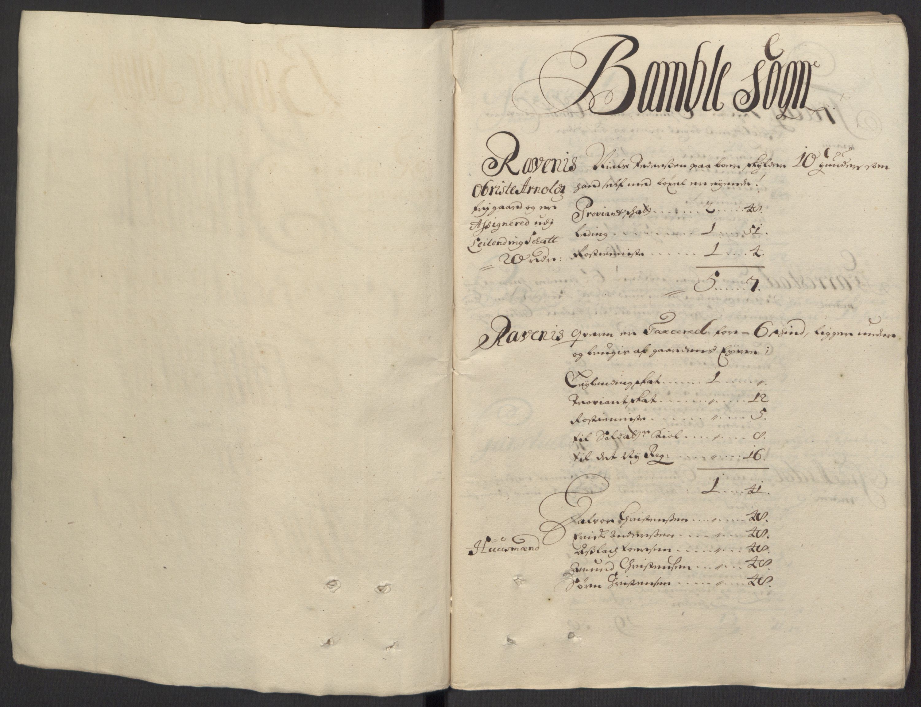 Rentekammeret inntil 1814, Reviderte regnskaper, Fogderegnskap, RA/EA-4092/R34/L2052: Fogderegnskap Bamble, 1692-1693, p. 64