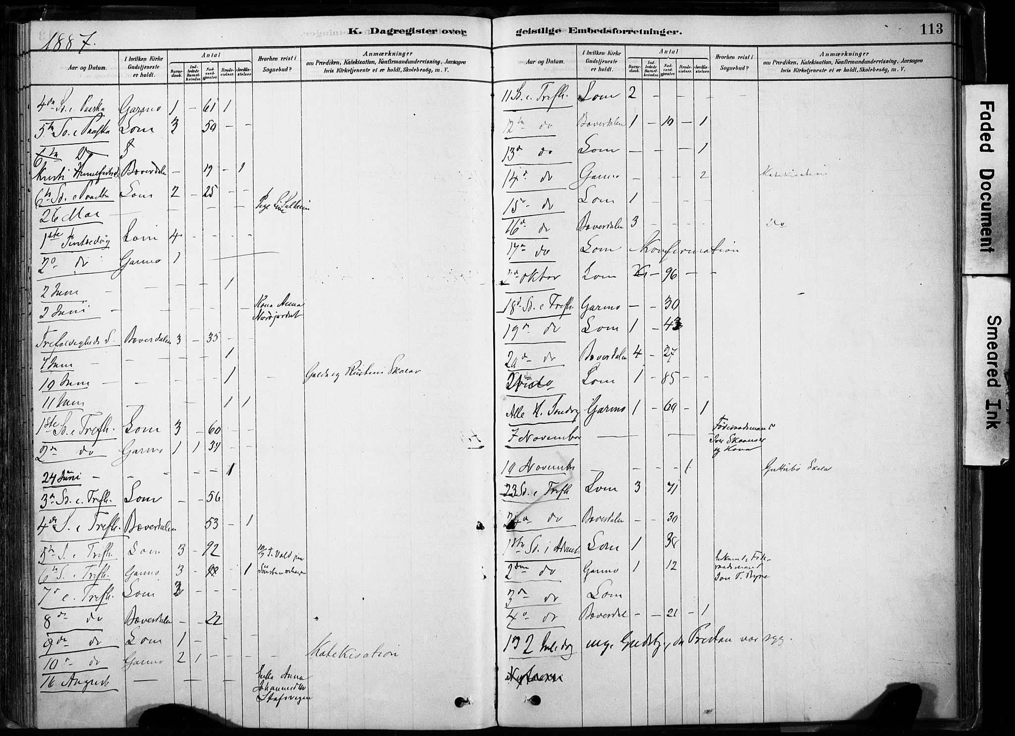 Lom prestekontor, SAH/PREST-070/K/L0009: Parish register (official) no. 9, 1878-1907, p. 113