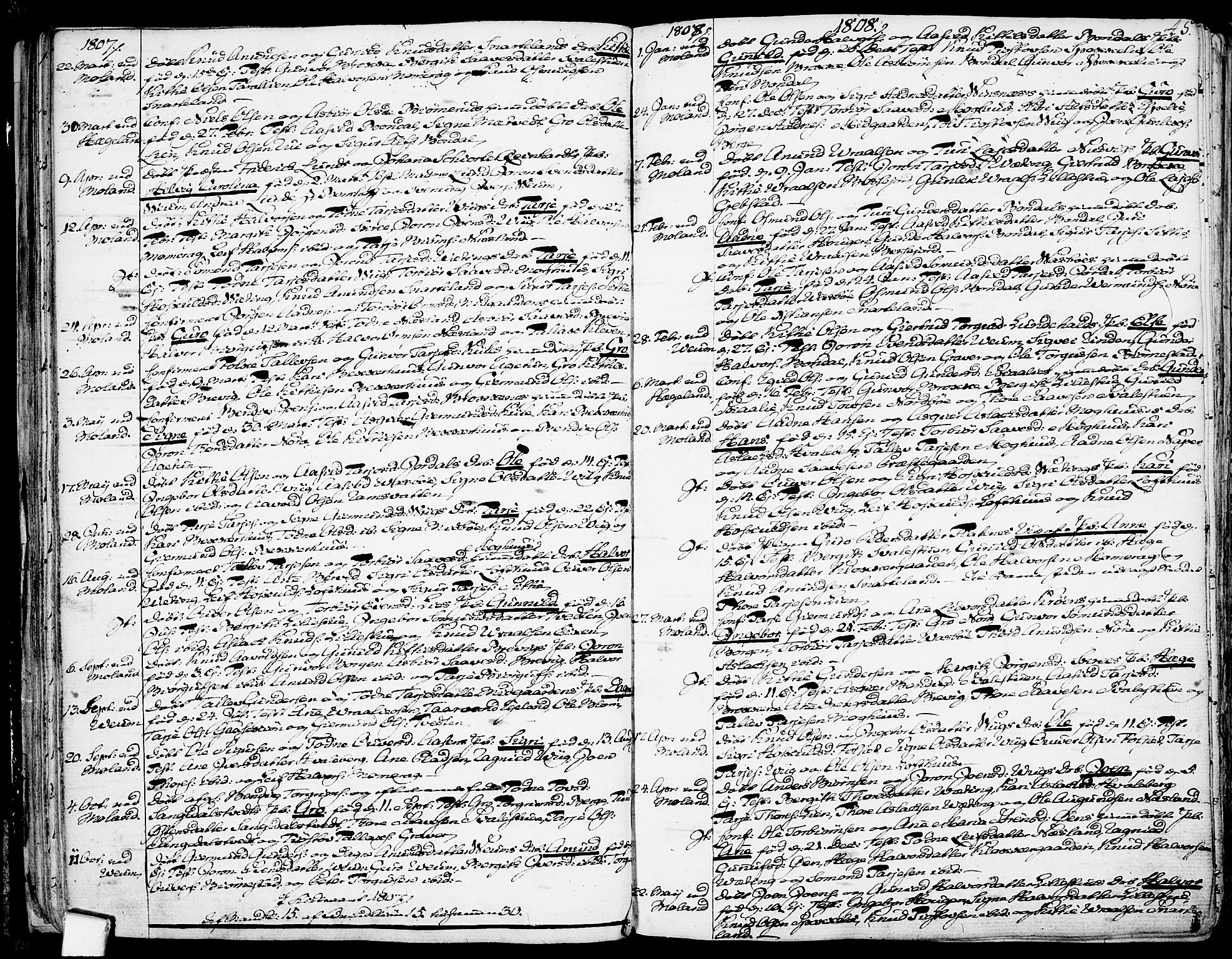 Fyresdal kirkebøker, SAKO/A-263/F/Fa/L0002: Parish register (official) no. I 2, 1769-1814, p. 45