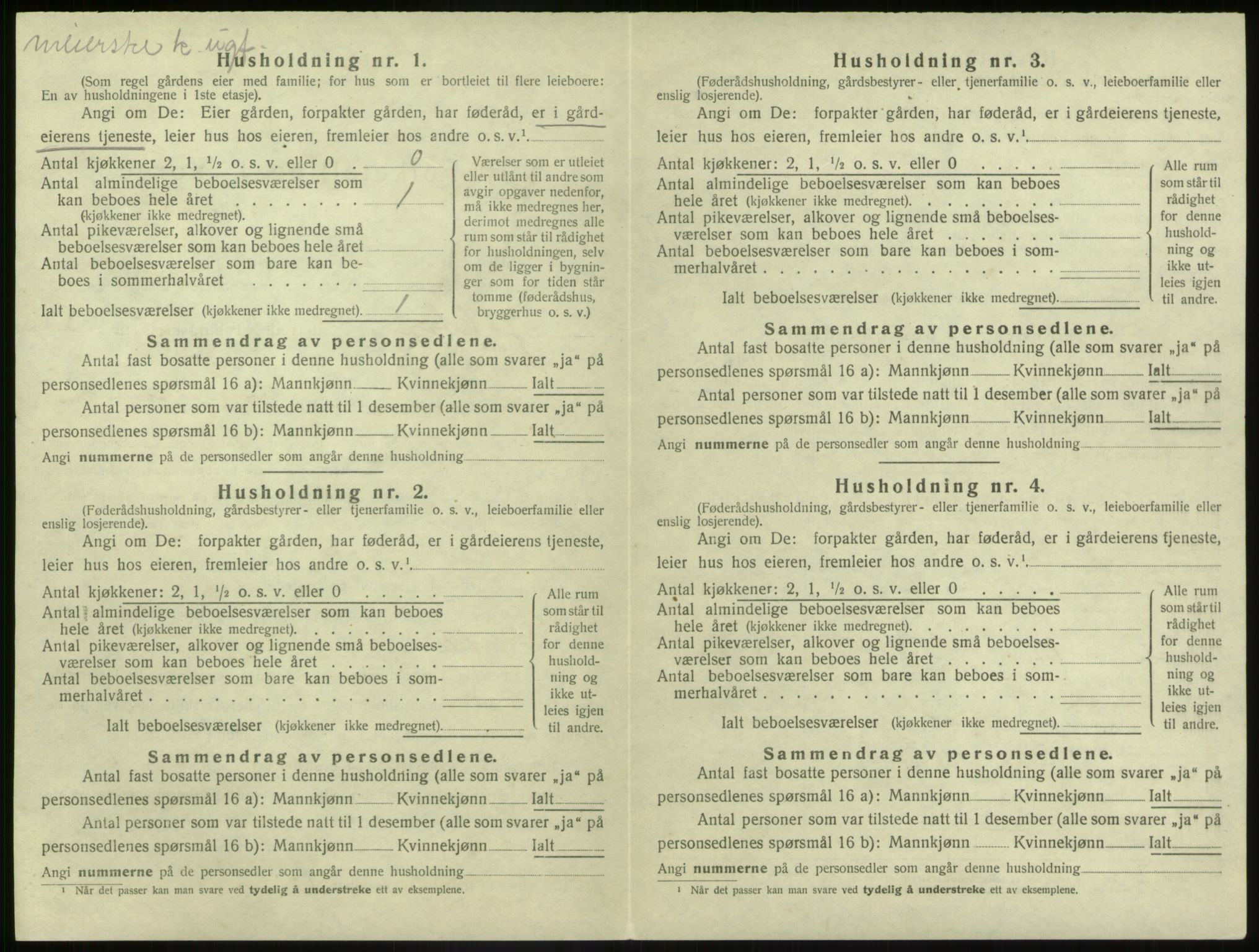 SAB, 1920 census for Jølster, 1920, p. 390