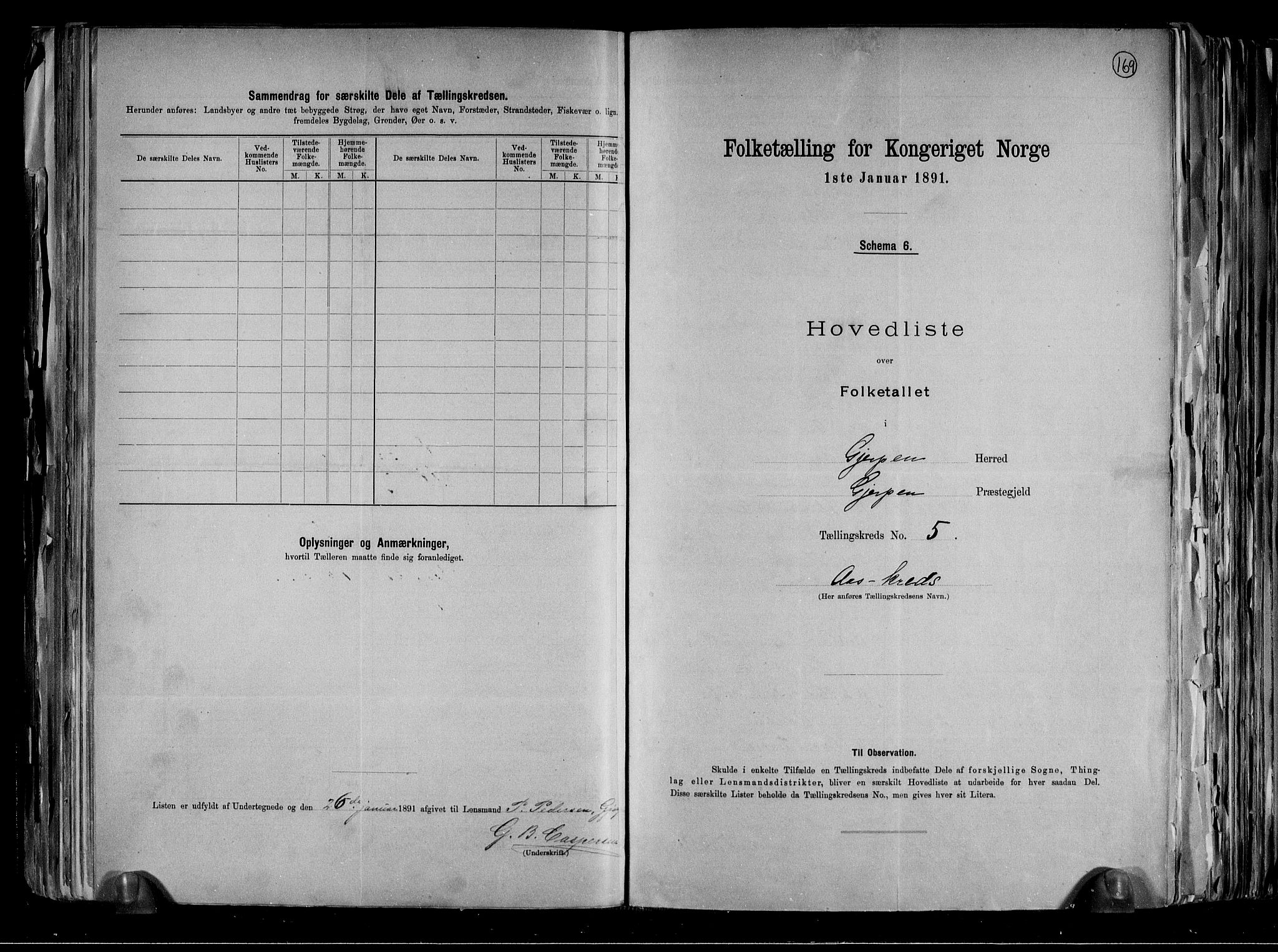 RA, 1891 census for 0812 Gjerpen, 1891, p. 16