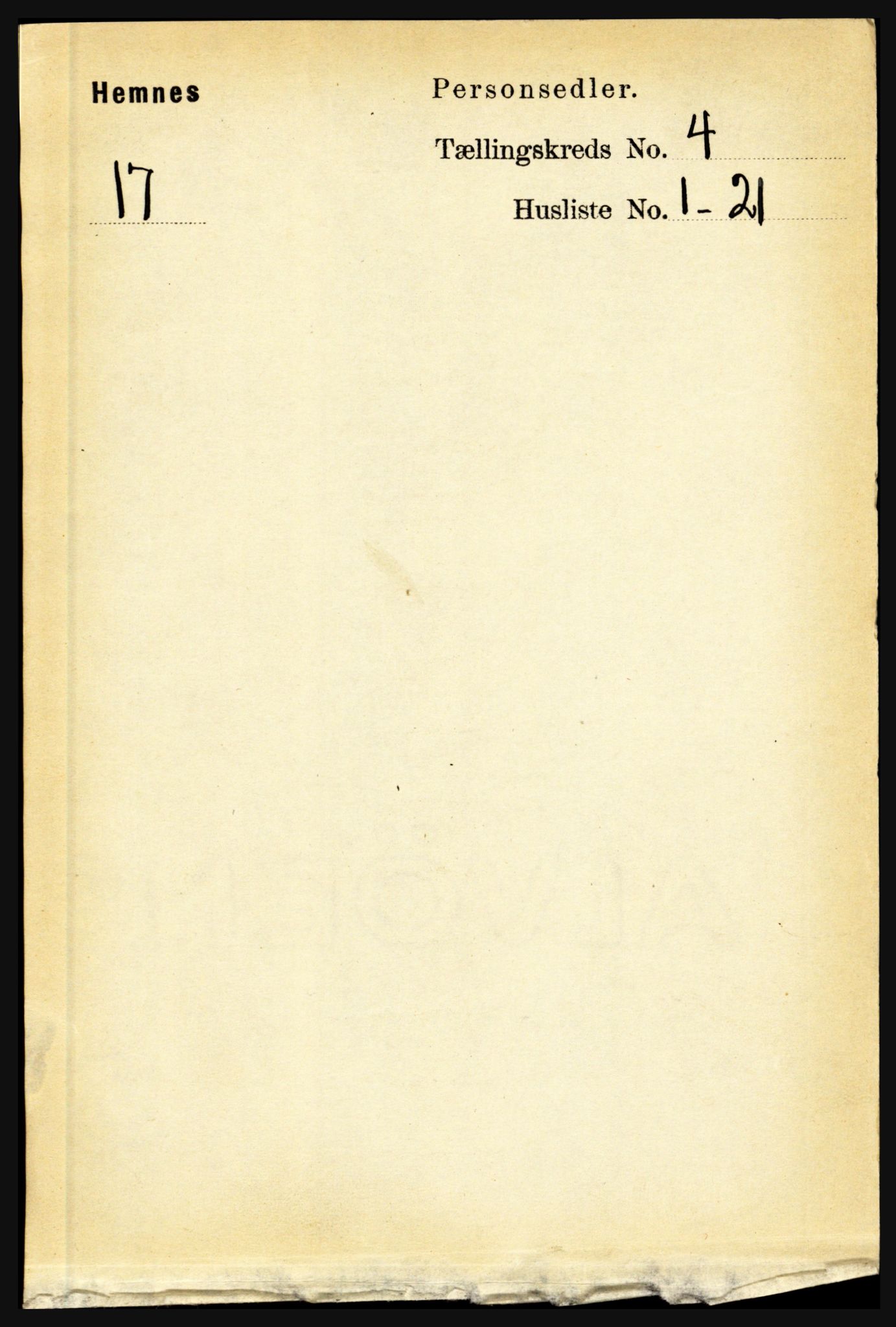 RA, 1891 census for 1832 Hemnes, 1891, p. 2242