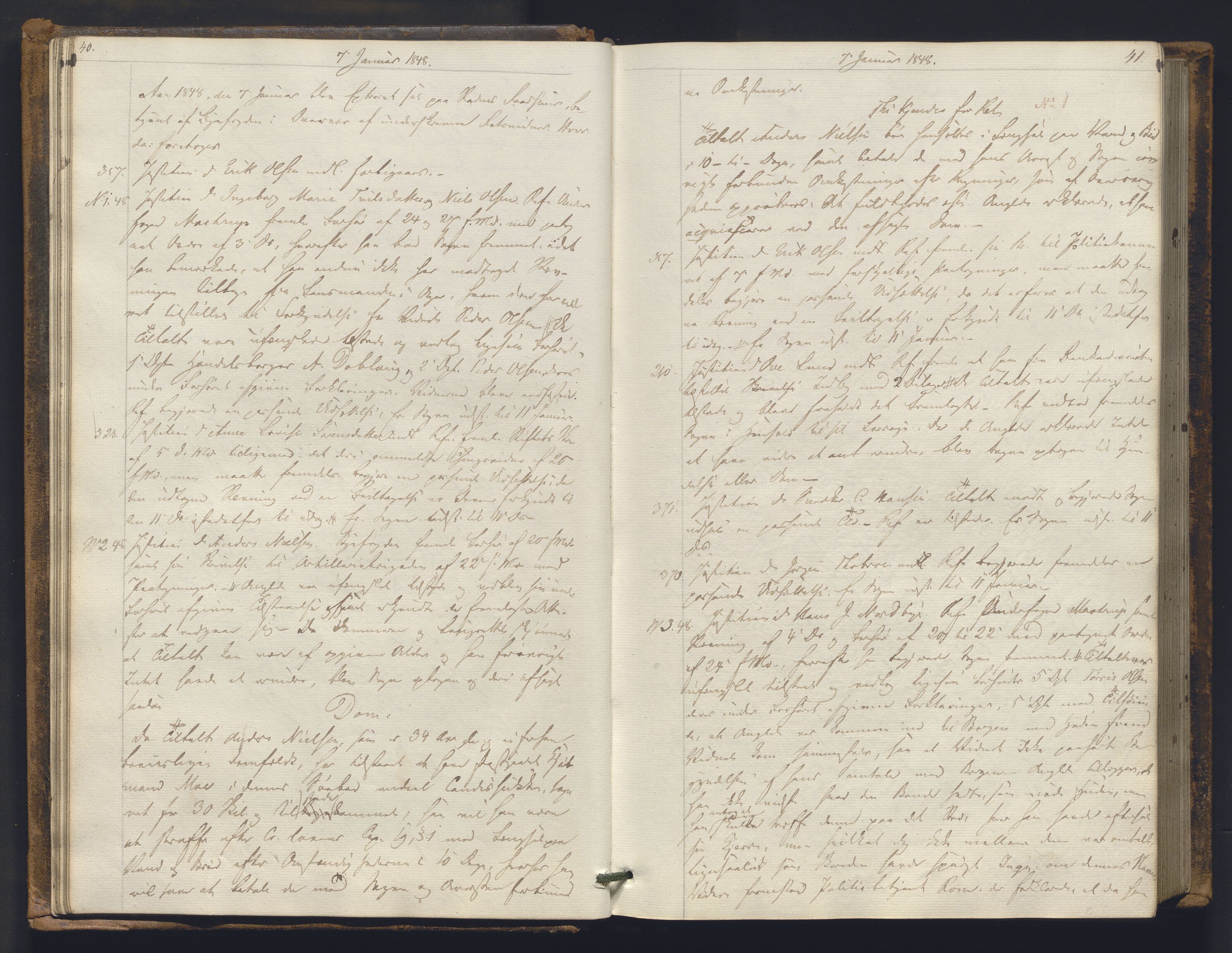 Christiania byfogd, AV/SAO-A-11543/F/Fc/L0014: Ekstrarettsprotokoll, 1847-1853, p. 40-41
