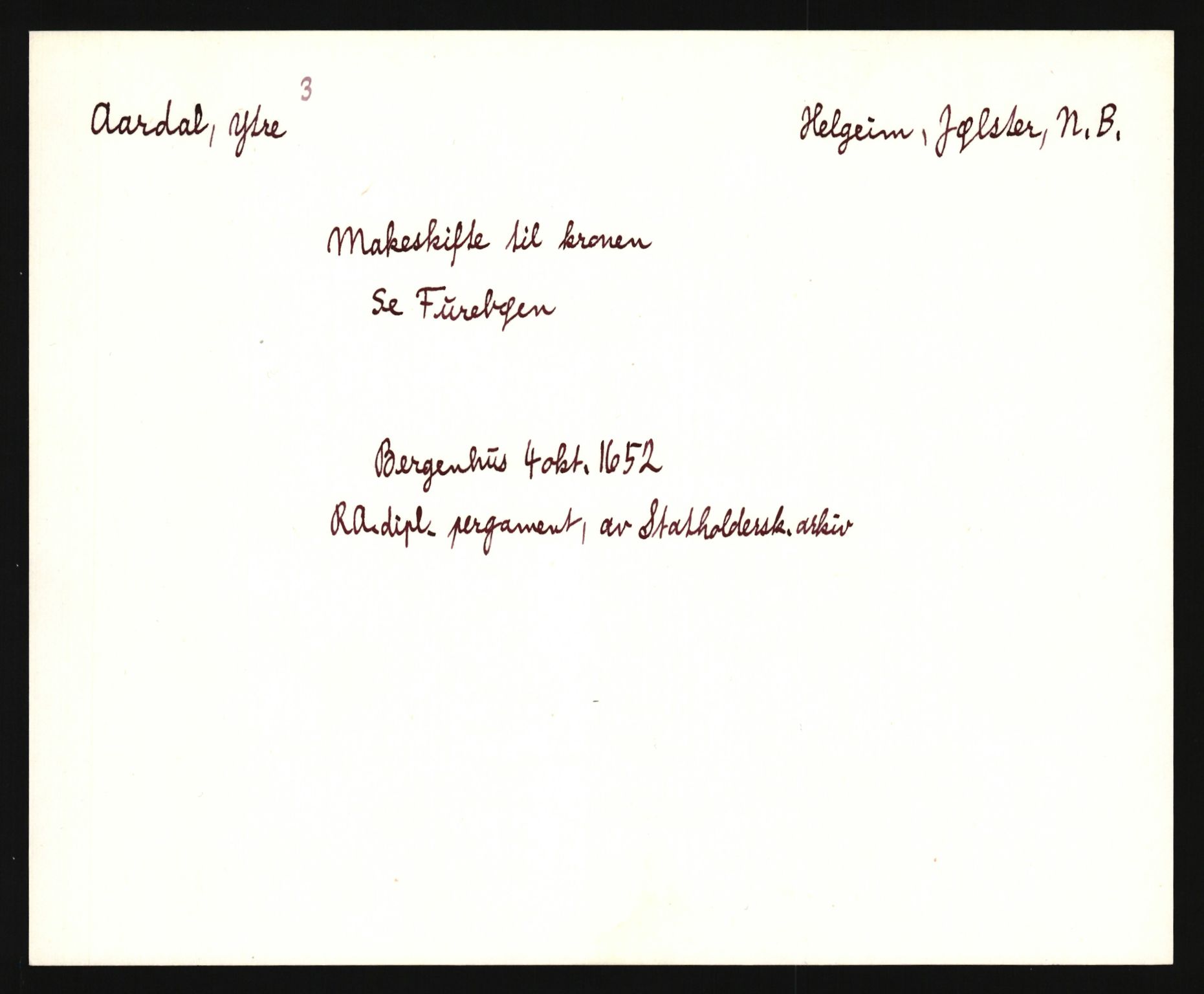 Riksarkivets diplomsamling, AV/RA-EA-5965/F35/F35e/L0030: Registreringssedler Sogn og Fjordane, 1400-1700, p. 381