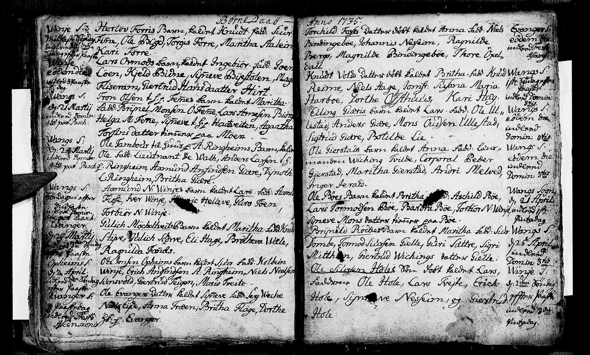 Voss sokneprestembete, AV/SAB-A-79001/H/Haa: Parish register (official) no. A 4, 1732-1736, p. 57