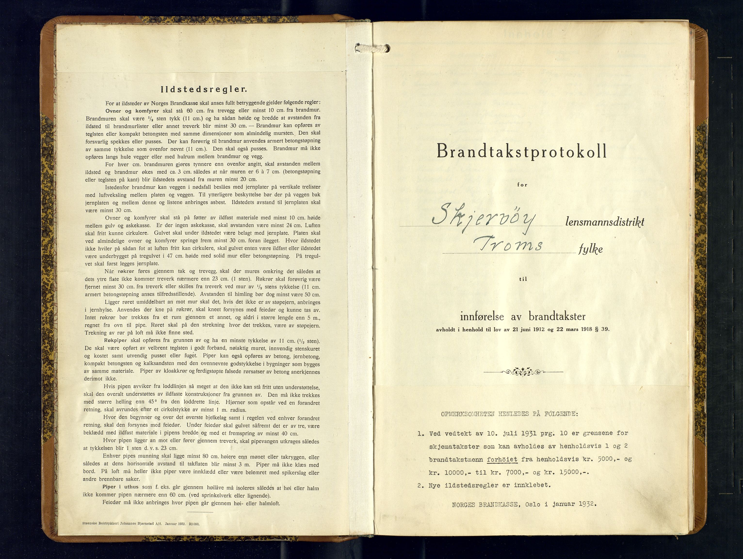 Skjervøy lensmannskontor, SATØ/SATØ-63/F/Fu/Fub/L0264: Branntakstprotokoll (S), 1932-1935