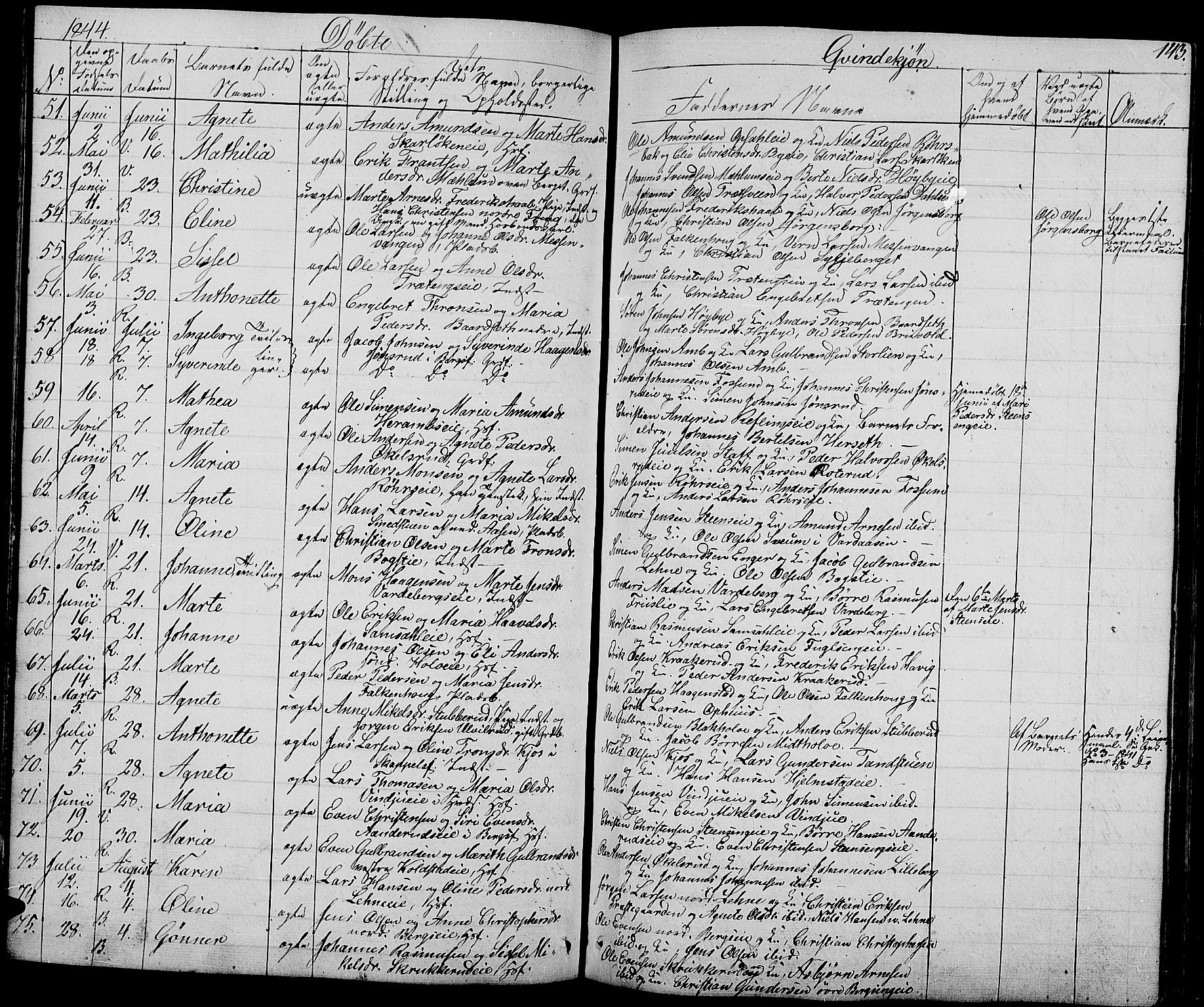 Ringsaker prestekontor, AV/SAH-PREST-014/L/La/L0005: Parish register (copy) no. 5, 1839-1850, p. 143