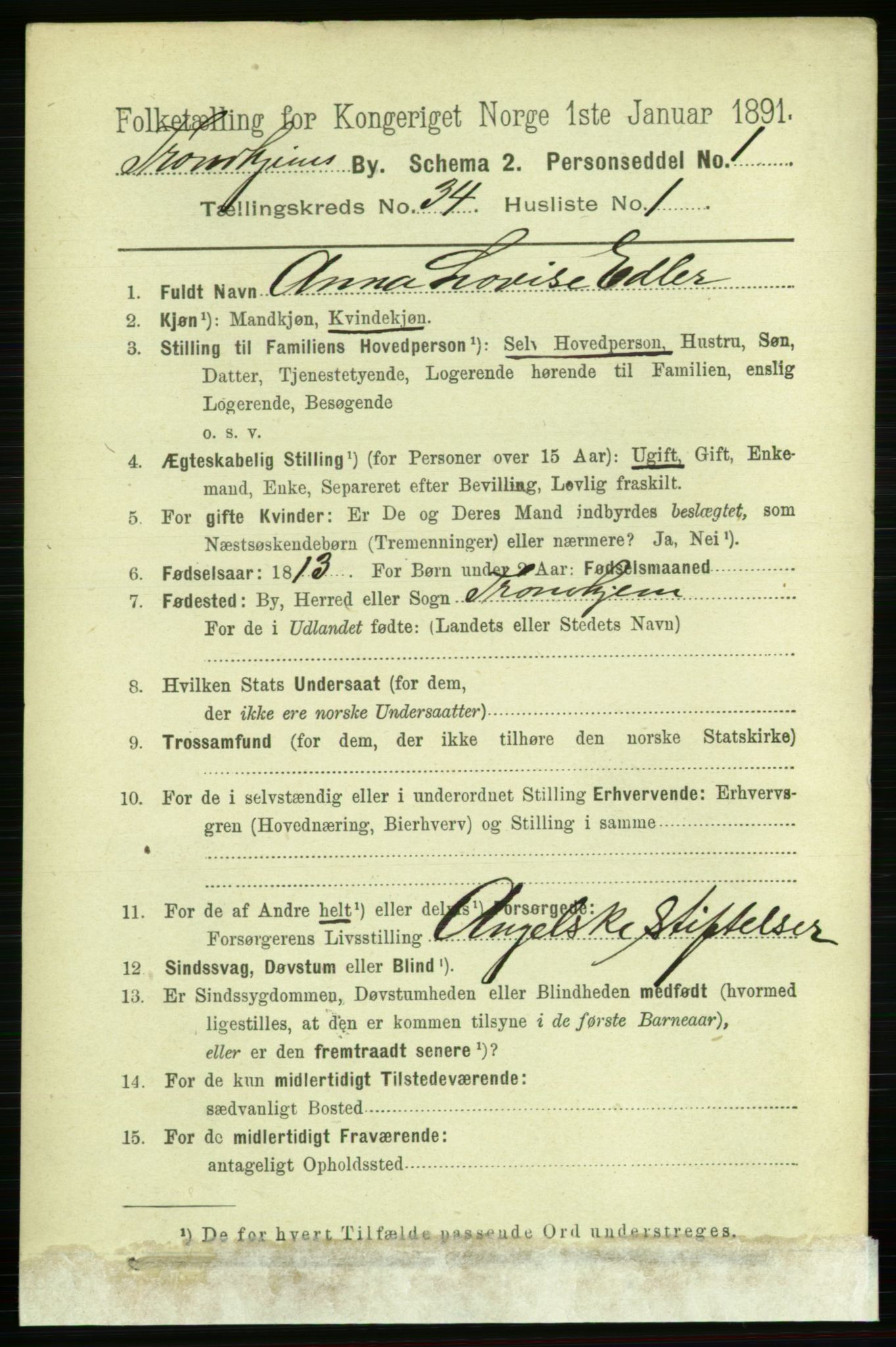 RA, 1891 census for 1601 Trondheim, 1891, p. 25690