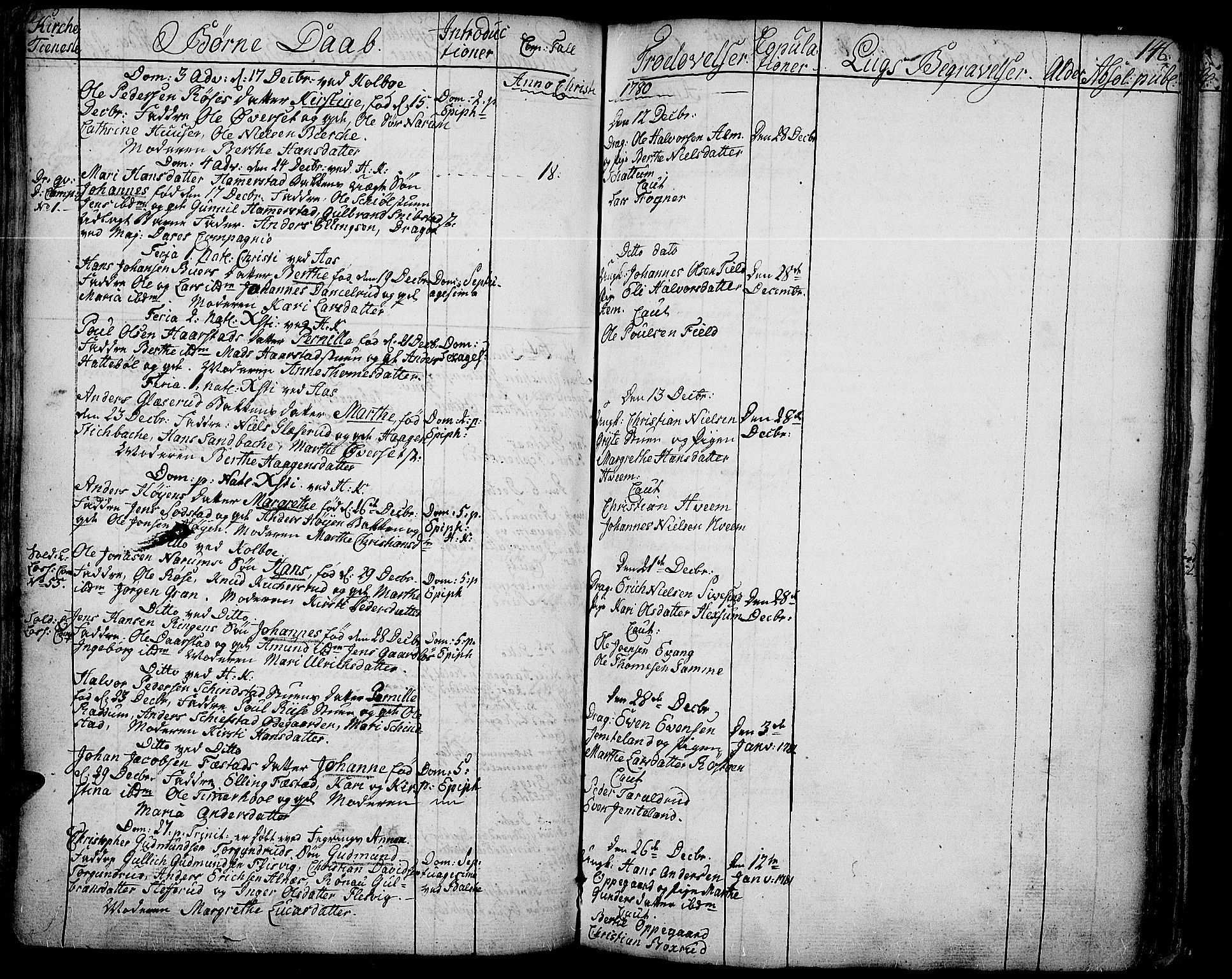 Toten prestekontor, SAH/PREST-102/H/Ha/Haa/L0006: Parish register (official) no. 6, 1773-1793, p. 146