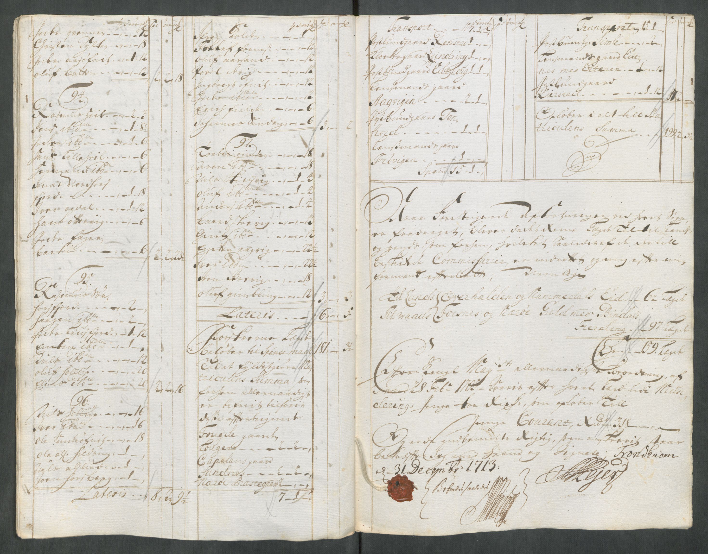 Rentekammeret inntil 1814, Reviderte regnskaper, Fogderegnskap, RA/EA-4092/R64/L4434: Fogderegnskap Namdal, 1713, p. 103
