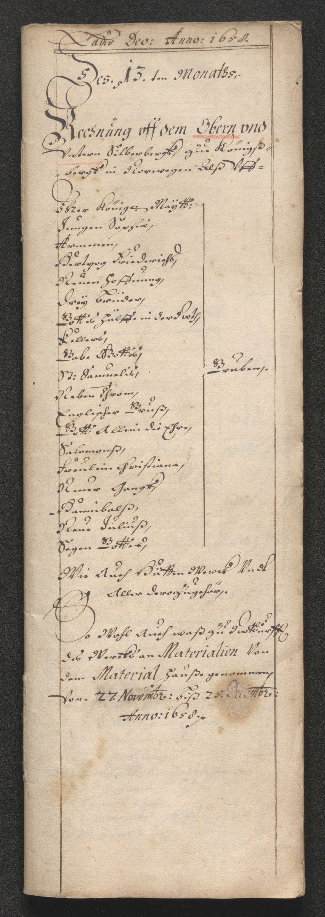 Kongsberg Sølvverk 1623-1816, AV/SAKO-EA-3135/001/D/Dc/Dcd/L0033: Utgiftsregnskap for gruver m.m. , 1658, p. 649