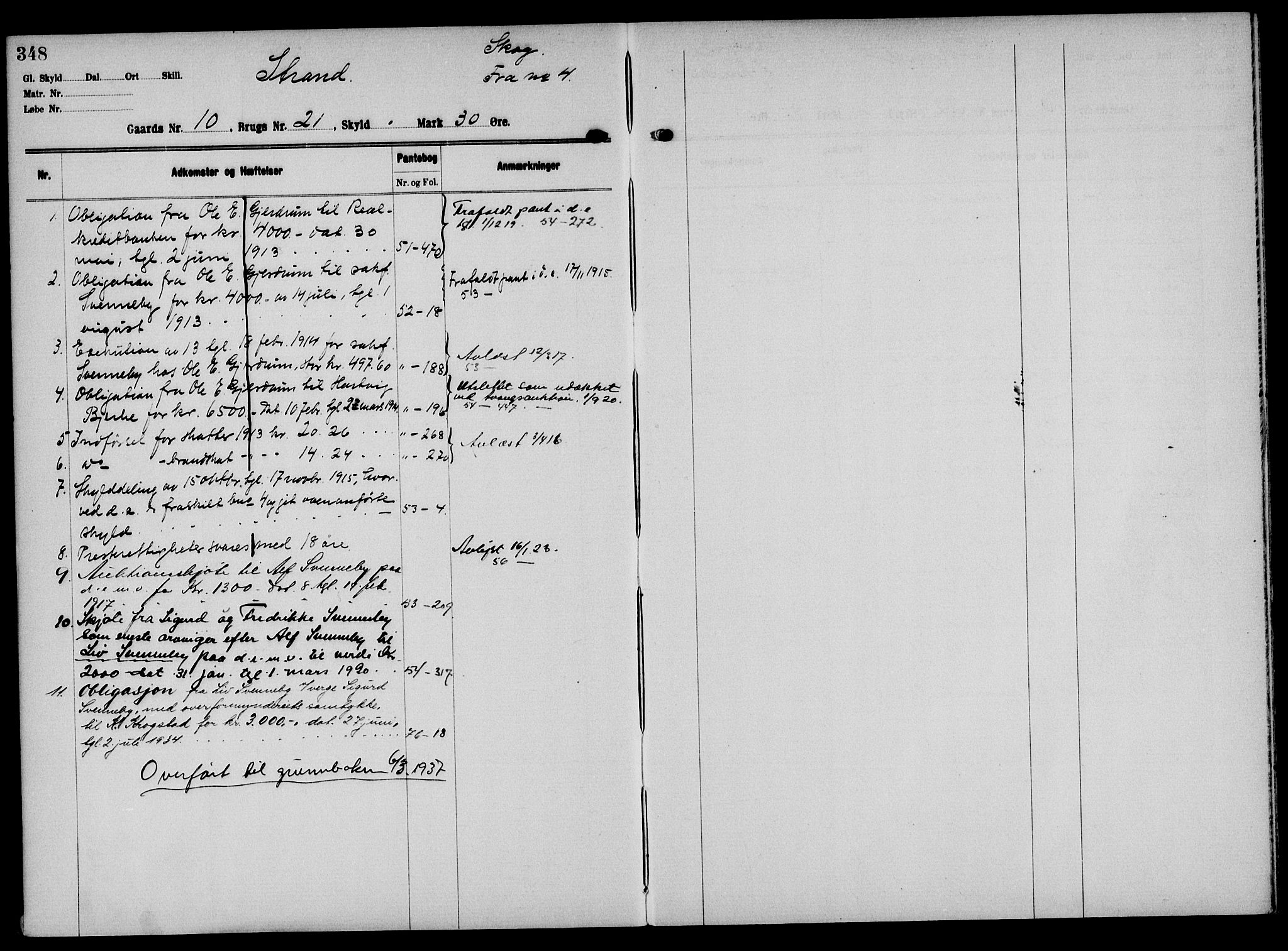 Solør tingrett, AV/SAH-TING-008/H/Ha/Hak/L0001: Mortgage register no. I, 1900-1935, p. 348