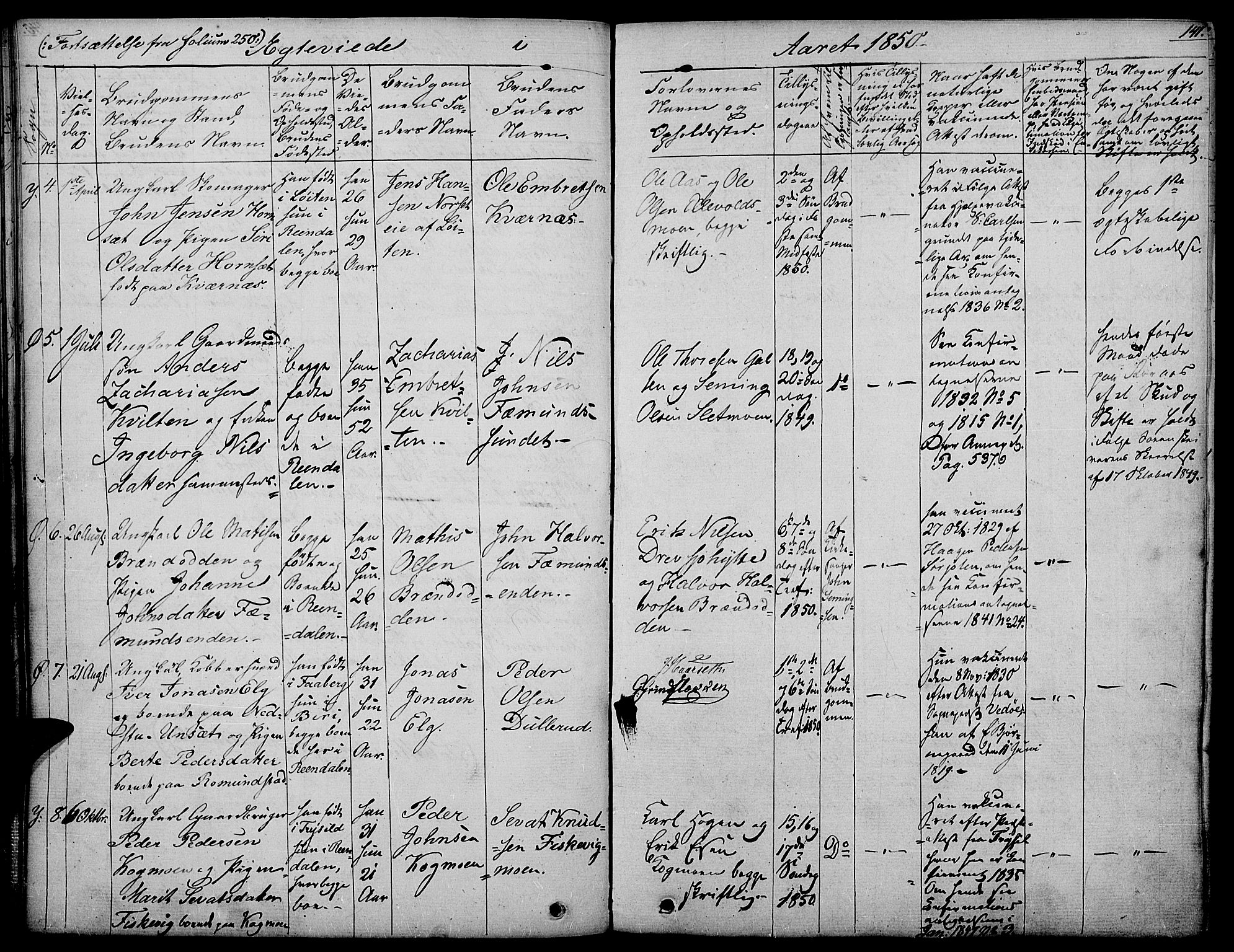 Rendalen prestekontor, SAH/PREST-054/H/Ha/Haa/L0004: Parish register (official) no. 4, 1829-1852, p. 141