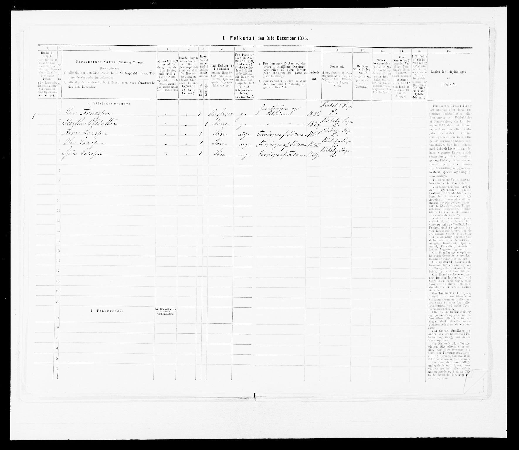 SAB, 1875 census for 1415P Lavik, 1875, p. 766