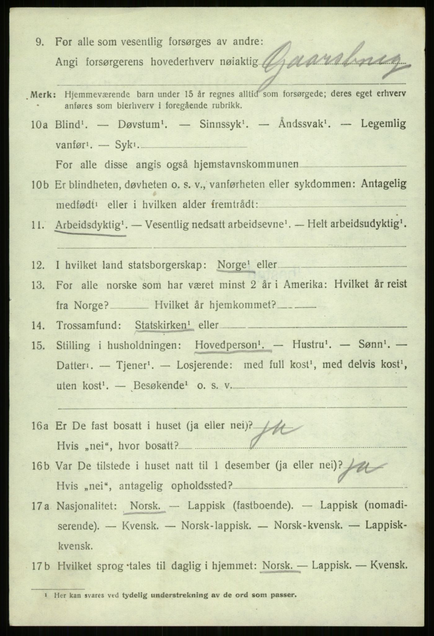 SATØ, 1920 census for Ibestad, 1920, p. 2378