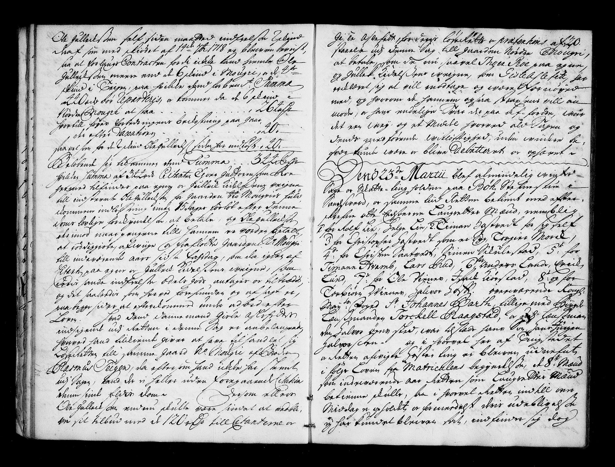 Numedal og Sandsvær sorenskriveri, AV/SAKO-A-128/F/Fa/Faa/L0052: Tingbok, 1722, p. 19b-20a