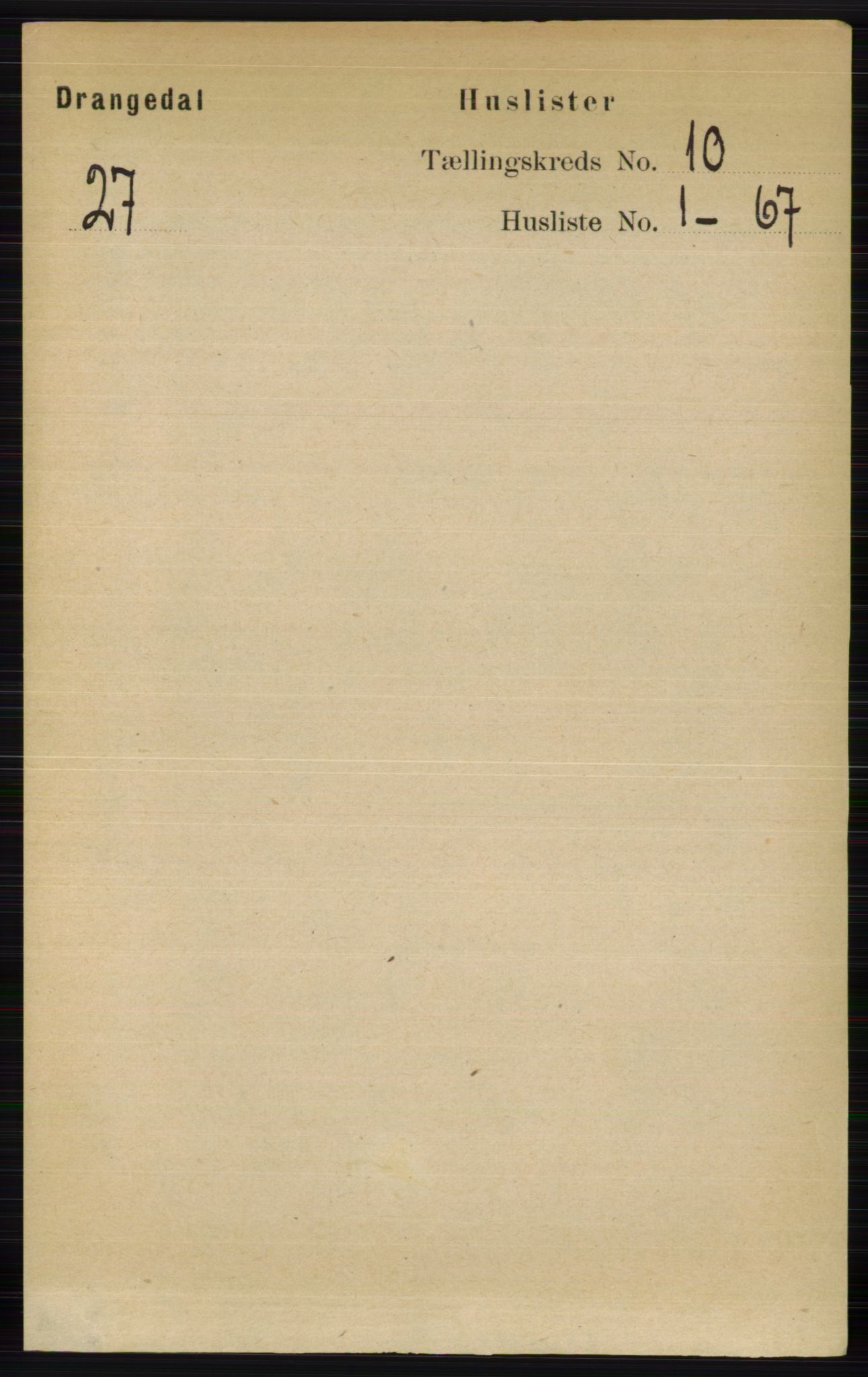 RA, 1891 census for 0817 Drangedal, 1891, p. 3346