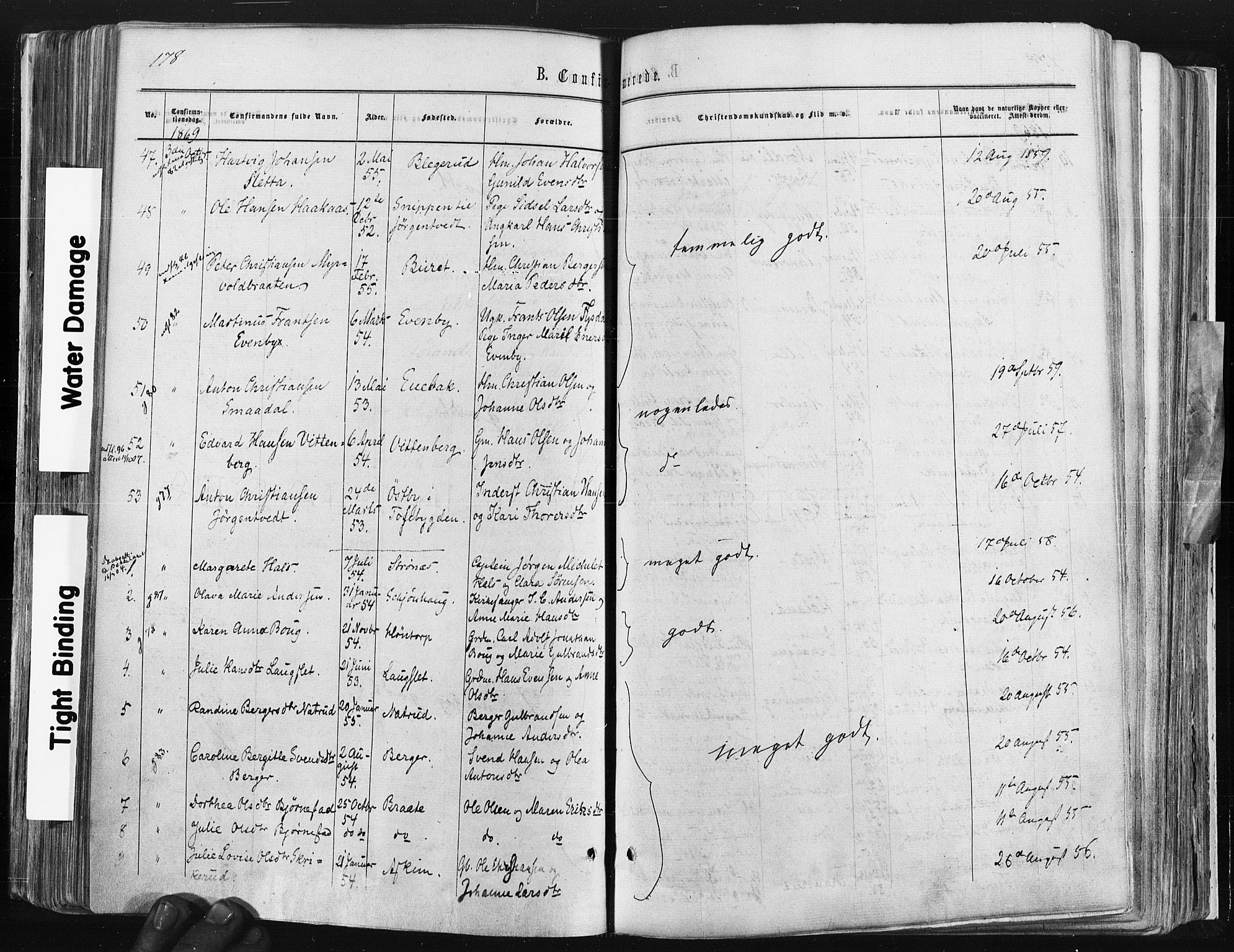 Trøgstad prestekontor Kirkebøker, SAO/A-10925/F/Fa/L0009: Parish register (official) no. I 9, 1865-1877, p. 178