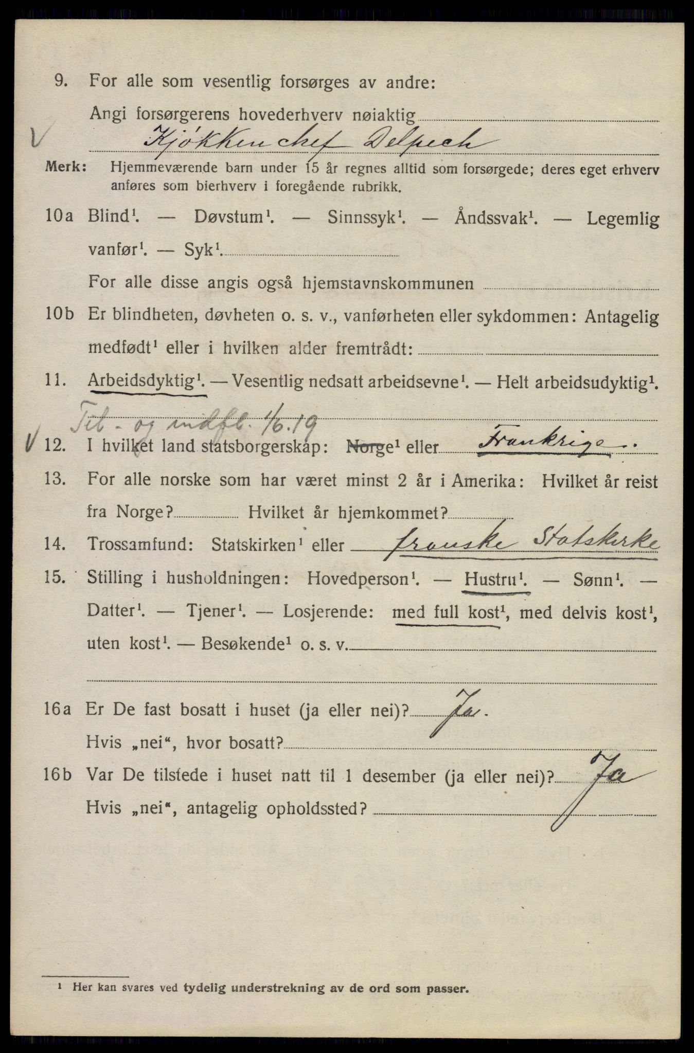 SAO, 1920 census for Kristiania, 1920, p. 200598