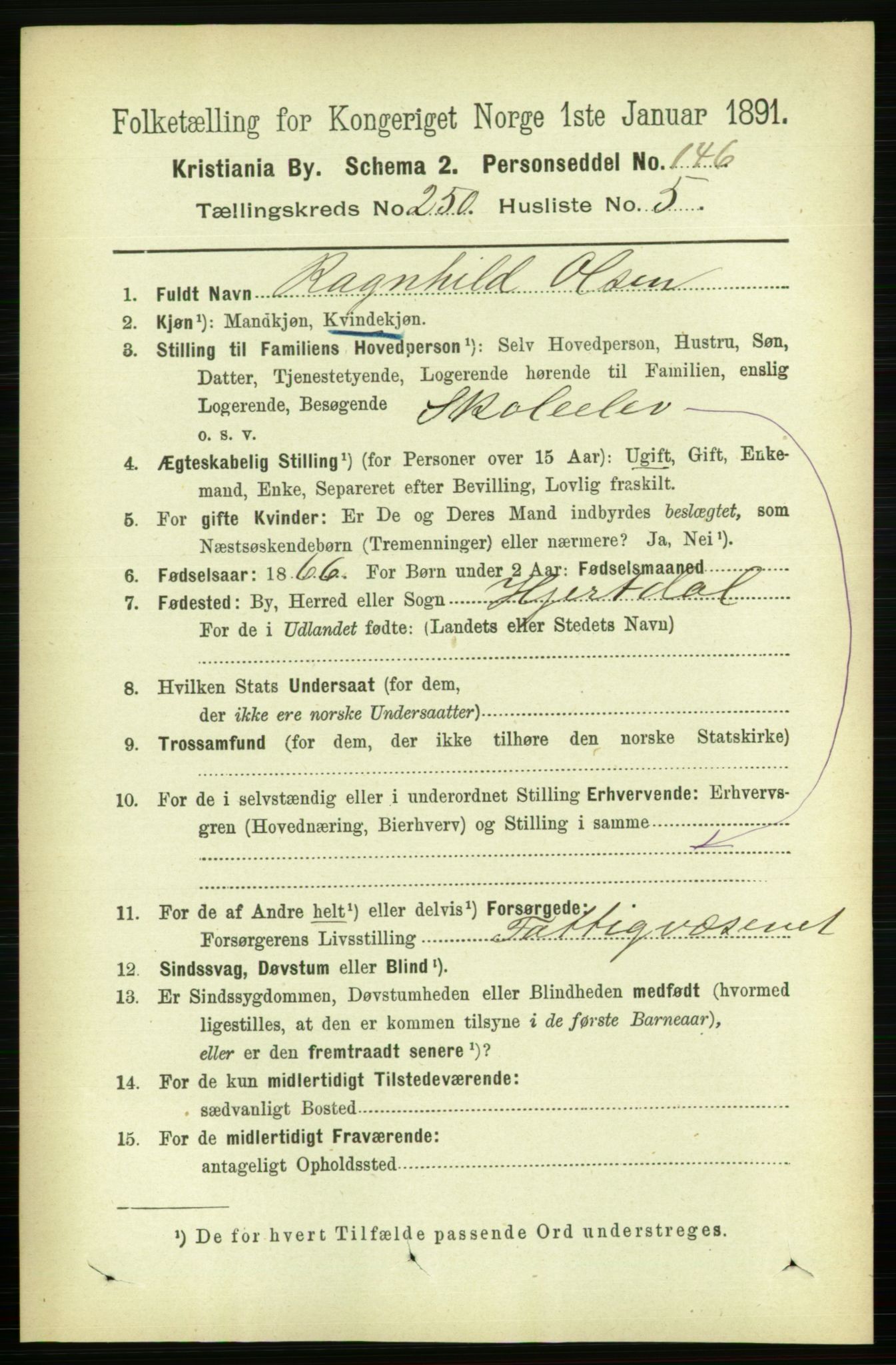 RA, 1891 census for 0301 Kristiania, 1891, p. 152973