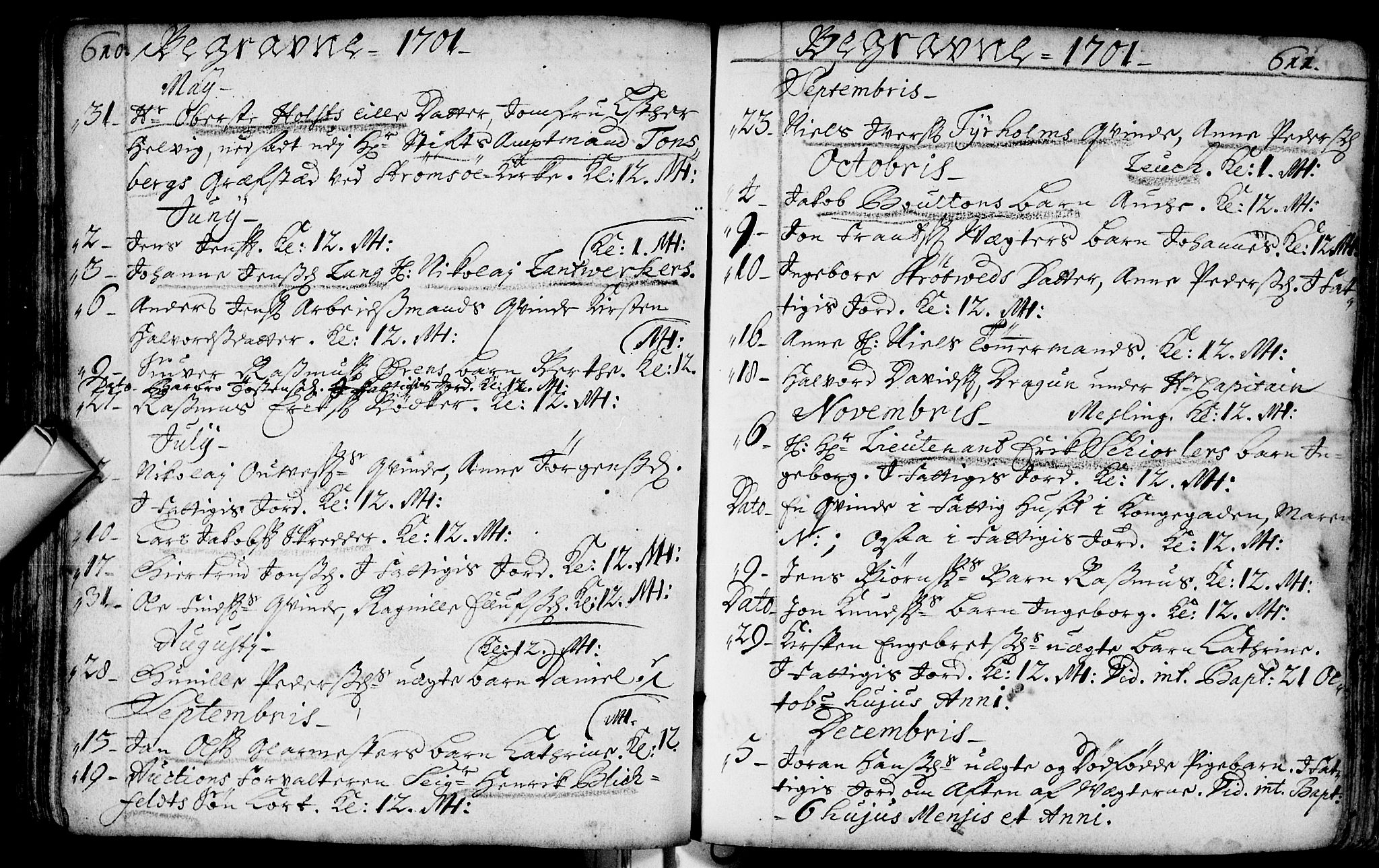 Bragernes kirkebøker, AV/SAKO-A-6/F/Fa/L0002: Parish register (official) no. I 2, 1680-1705, p. 610-611