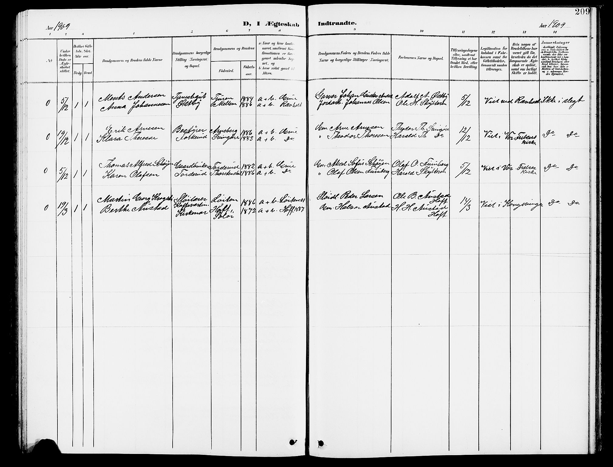 Grue prestekontor, AV/SAH-PREST-036/H/Ha/Hab/L0005: Parish register (copy) no. 5, 1900-1909, p. 209