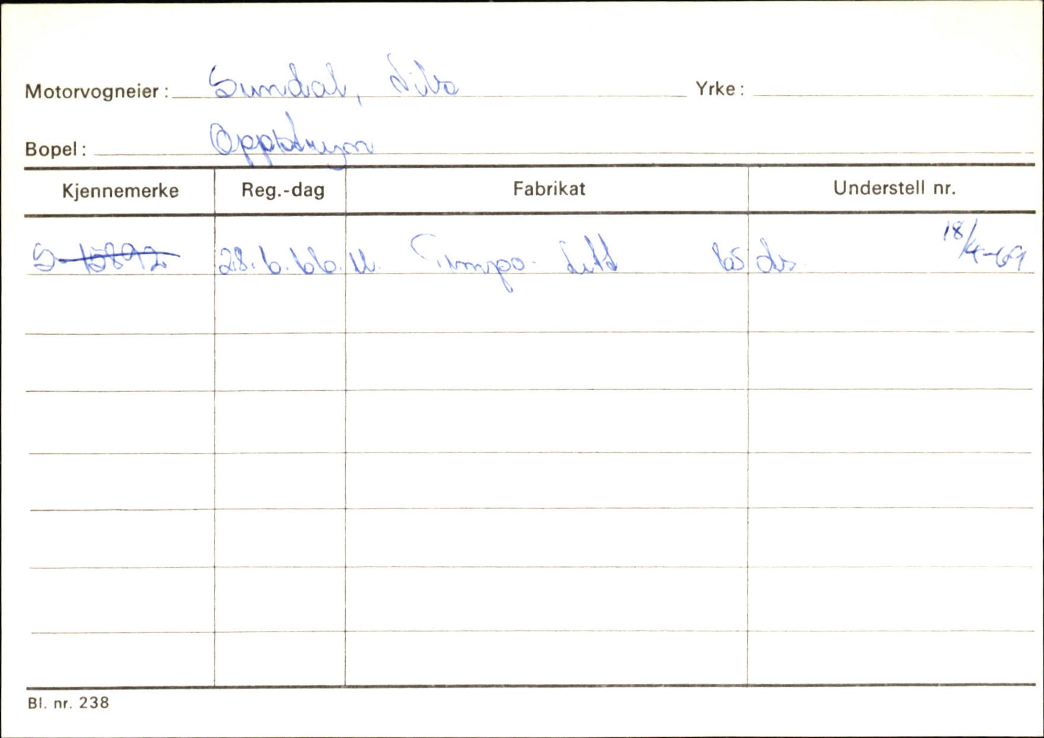 Statens vegvesen, Sogn og Fjordane vegkontor, AV/SAB-A-5301/4/F/L0131: Eigarregister Høyanger P-Å. Stryn S-Å, 1945-1975, p. 1580