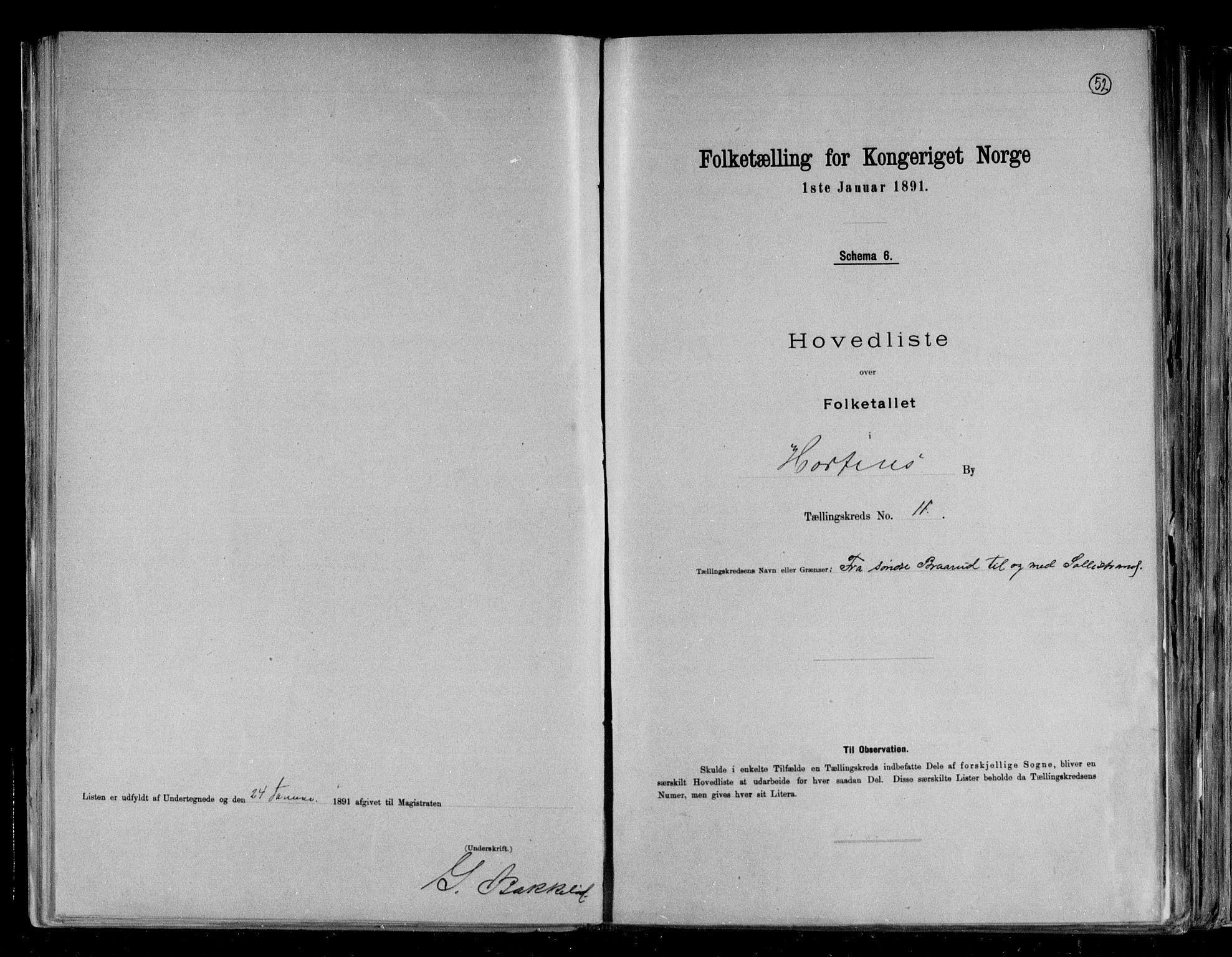 RA, 1891 census for 0703 Horten, 1891, p. 24