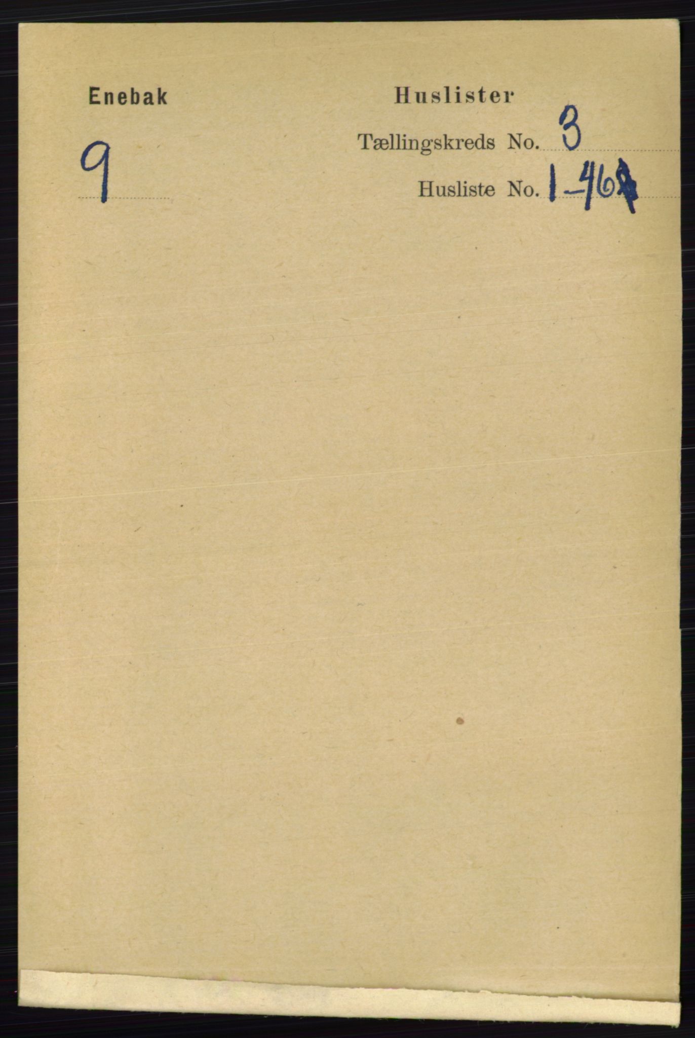 RA, 1891 census for 0229 Enebakk, 1891, p. 1071